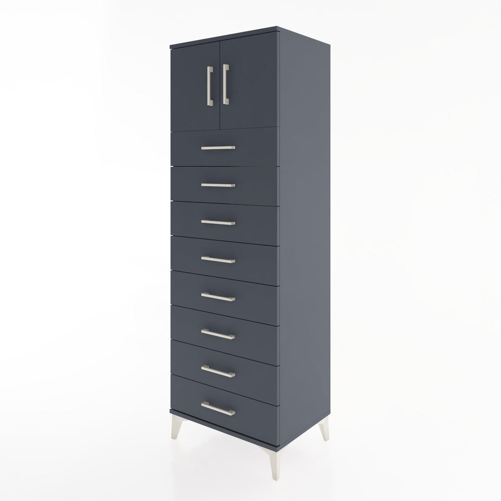 Woodntry Modular Cabinet Anthracite 60x44x170 cm with Doors and Drawers KC1-2