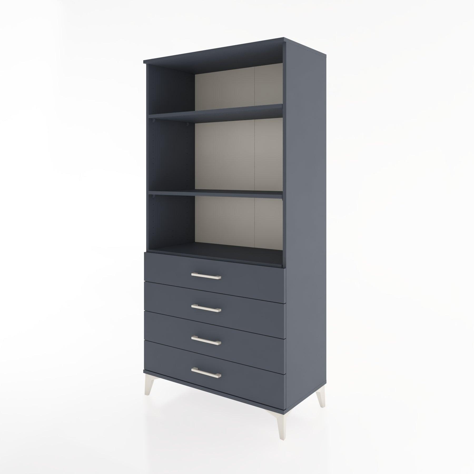 Woodntry Modular Cabinet Anthracite 88x44x170 cm with Drawers and Shelves CR36-2