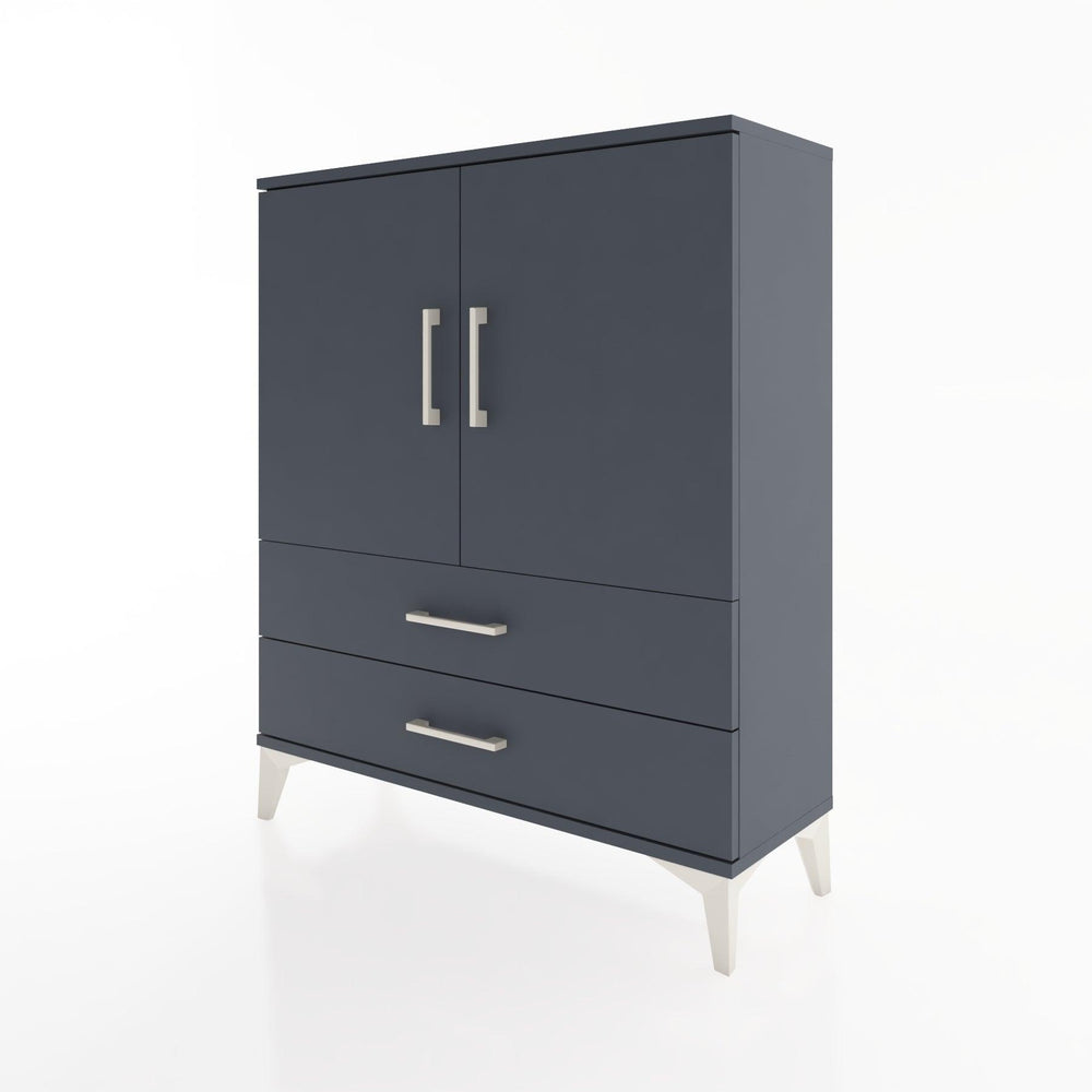 Woodntry Modüler Şifonyer Antrasit 88x30x94 cm Kapaklı ve Çekmeceli KC6-2