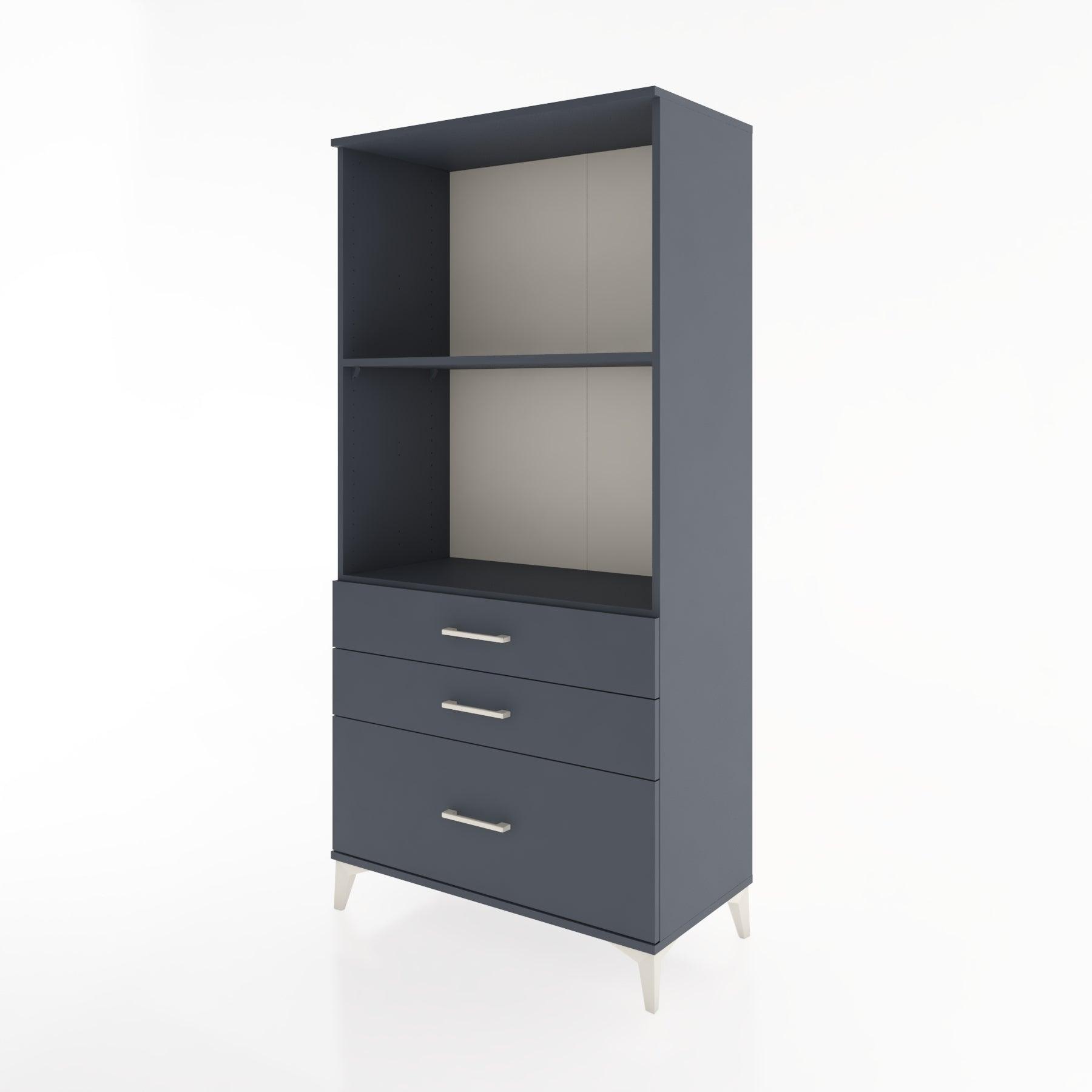 Woodntry Modular Cabinet Anthracite 88x44x170 cm with Drawers and Shelves CR42-2