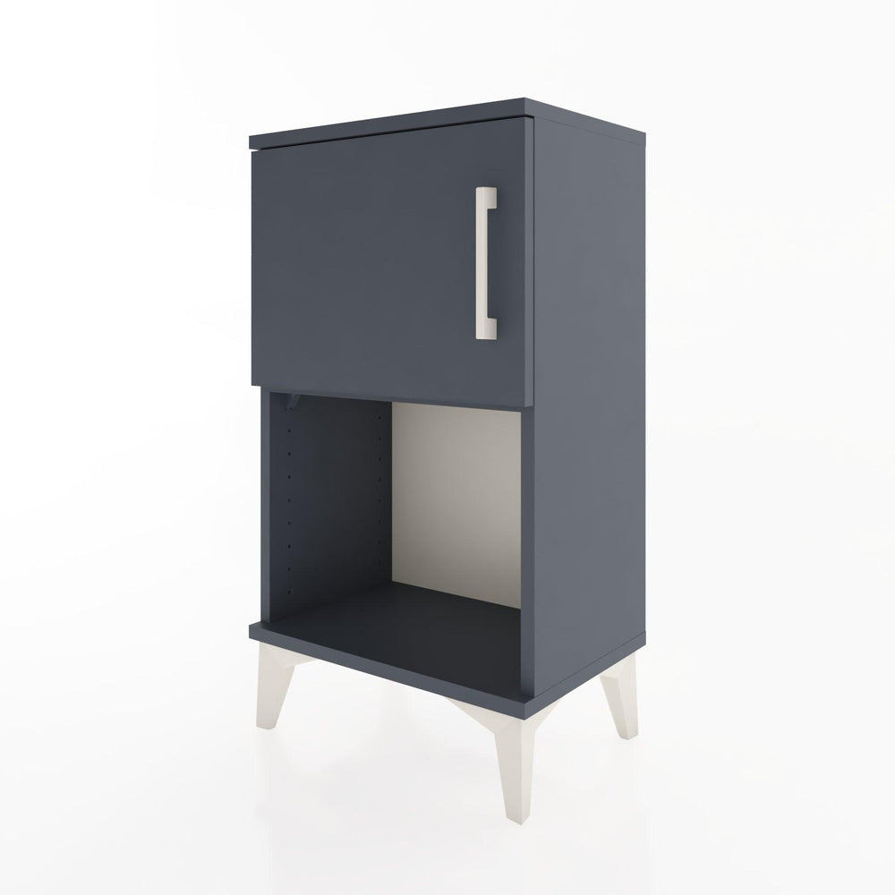 Woodntry Modüler Komodin Raf ve Tek Kapaklı V2 44x30x68 cm Antrasit - Woodntry