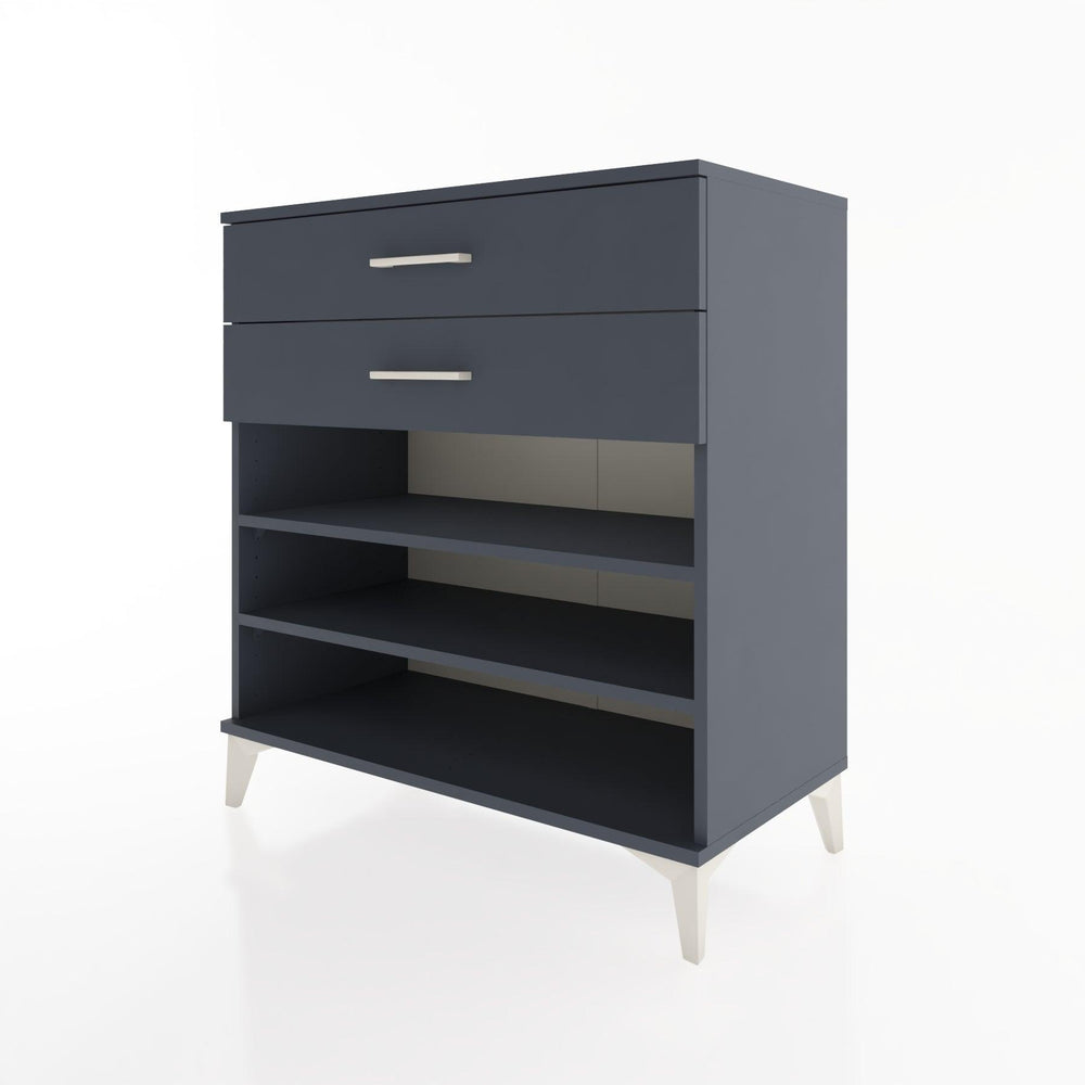 Woodntry Modüler Şifonyer Antrasit 88x44x84 cm Çekmeceli ve Raflı CR13-2