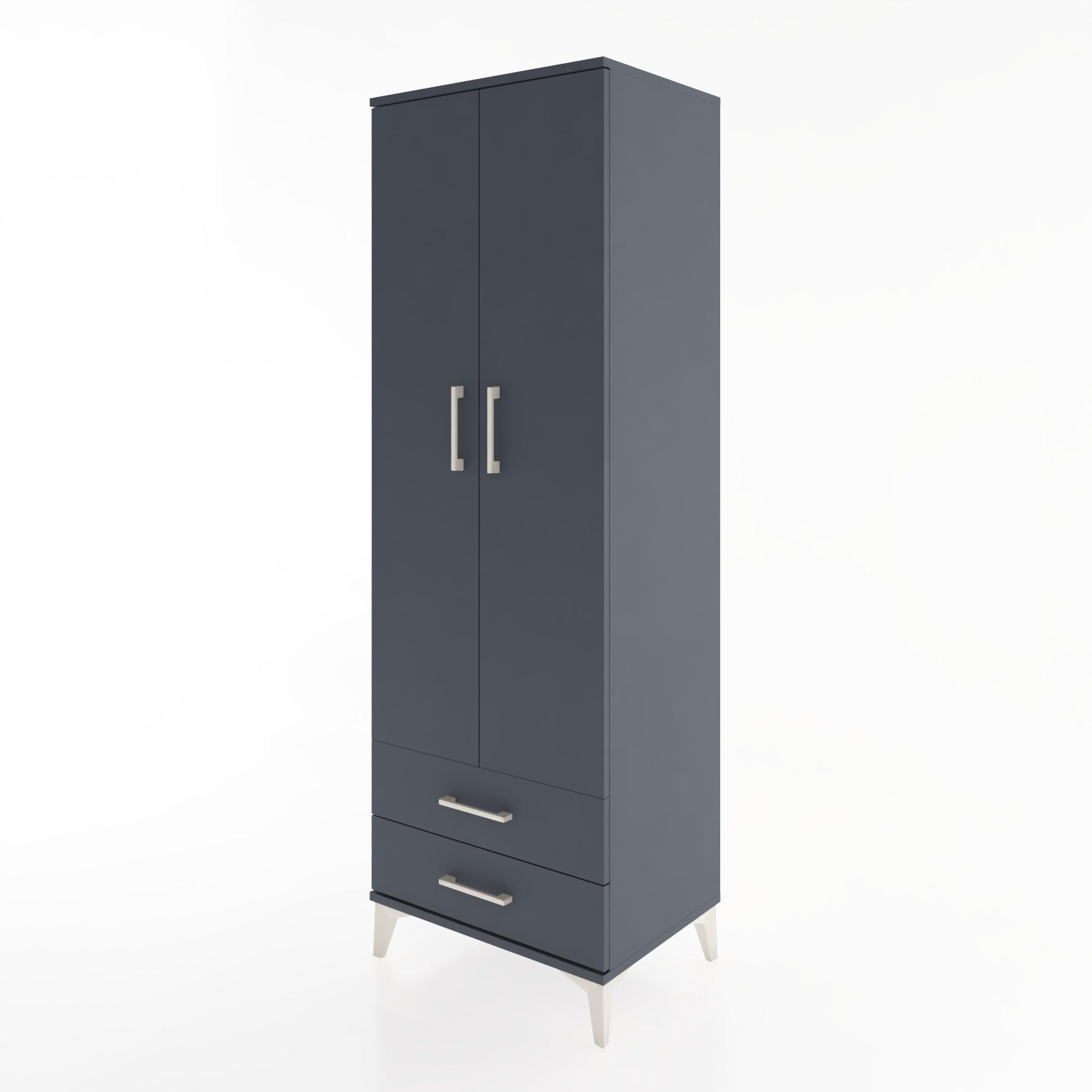 Woodntry Modular Cabinet Anthracite 60x44x170 cm with Doors and Drawers KC7-2