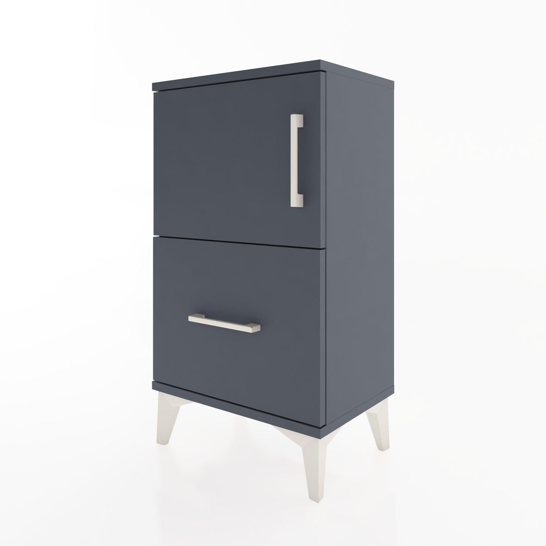 Woodntry Modüler Komodin Çekmece ve Kapaklı V2 44x30x68 cm Antrasit - Woodntry