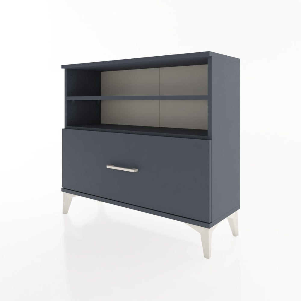 Woodntry Modüler Şifonyer Raf ve Çekmece V1 88x30x68 cm Antrasit - Woodntry