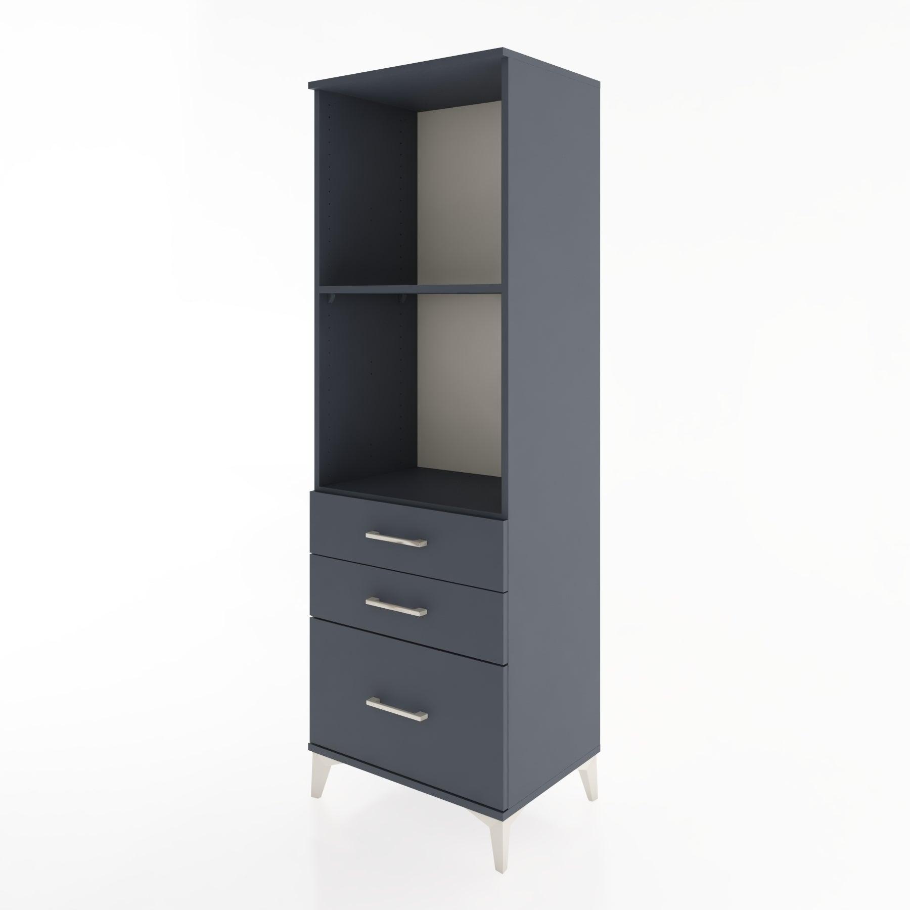 Woodntry Modular Cabinet Anthracite 60x44x170 cm with Drawers and Shelves CR42-2