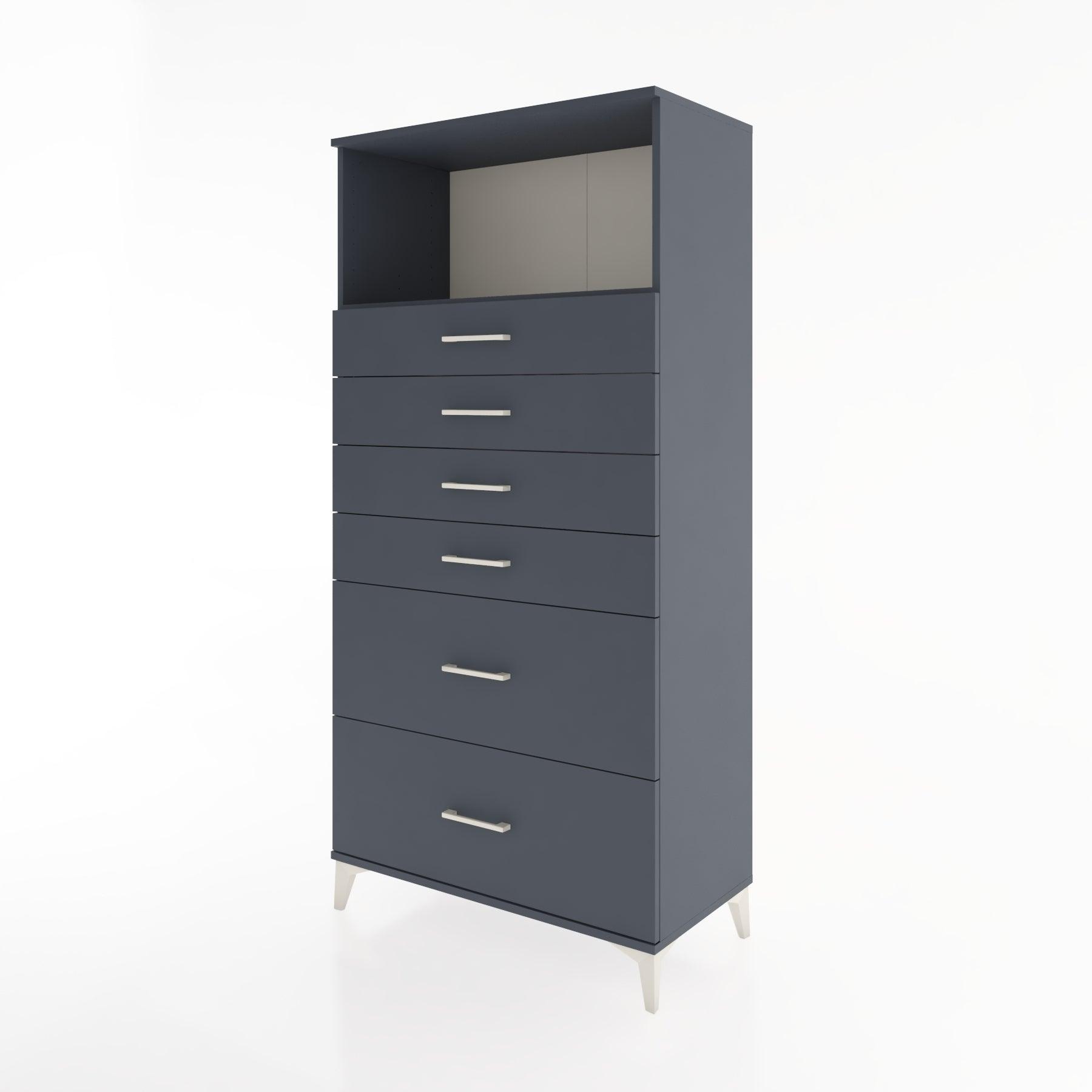 Woodntry Modular Cabinet Anthracite 88x44x170 cm with Drawers and Shelves CR45-2