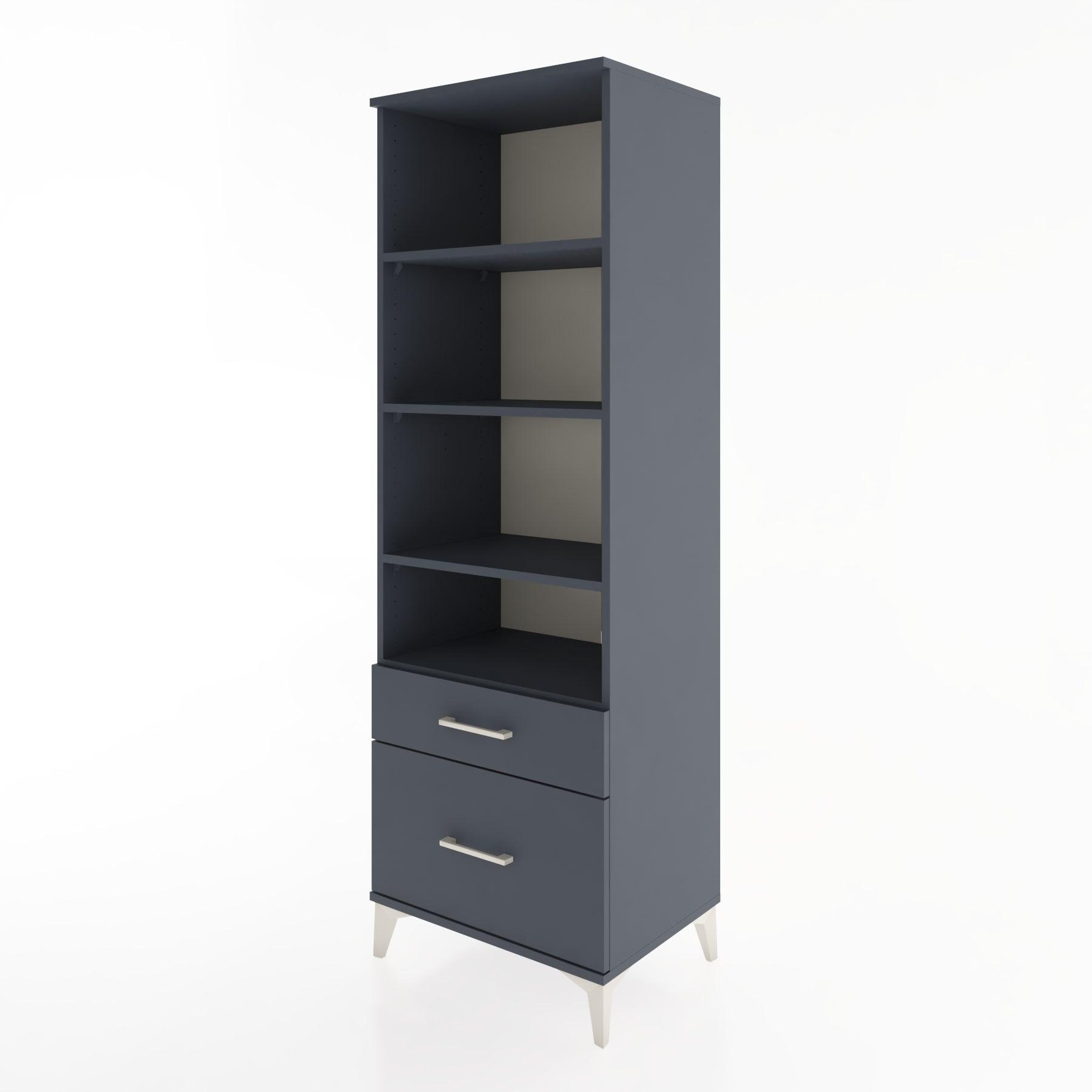 Woodntry Modular Cabinet Anthracite 60x44x170 cm with Drawers and Shelves CR43-2