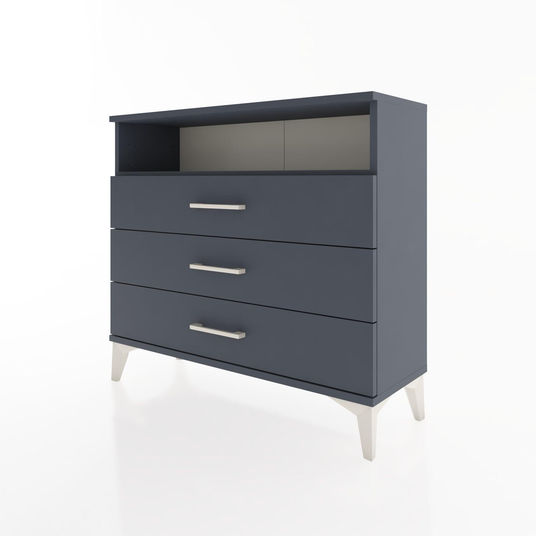 Woodntry Modüler Şifonyer Üç Çekmeceli V2 88x30x68 cm Antrasit - Woodntry