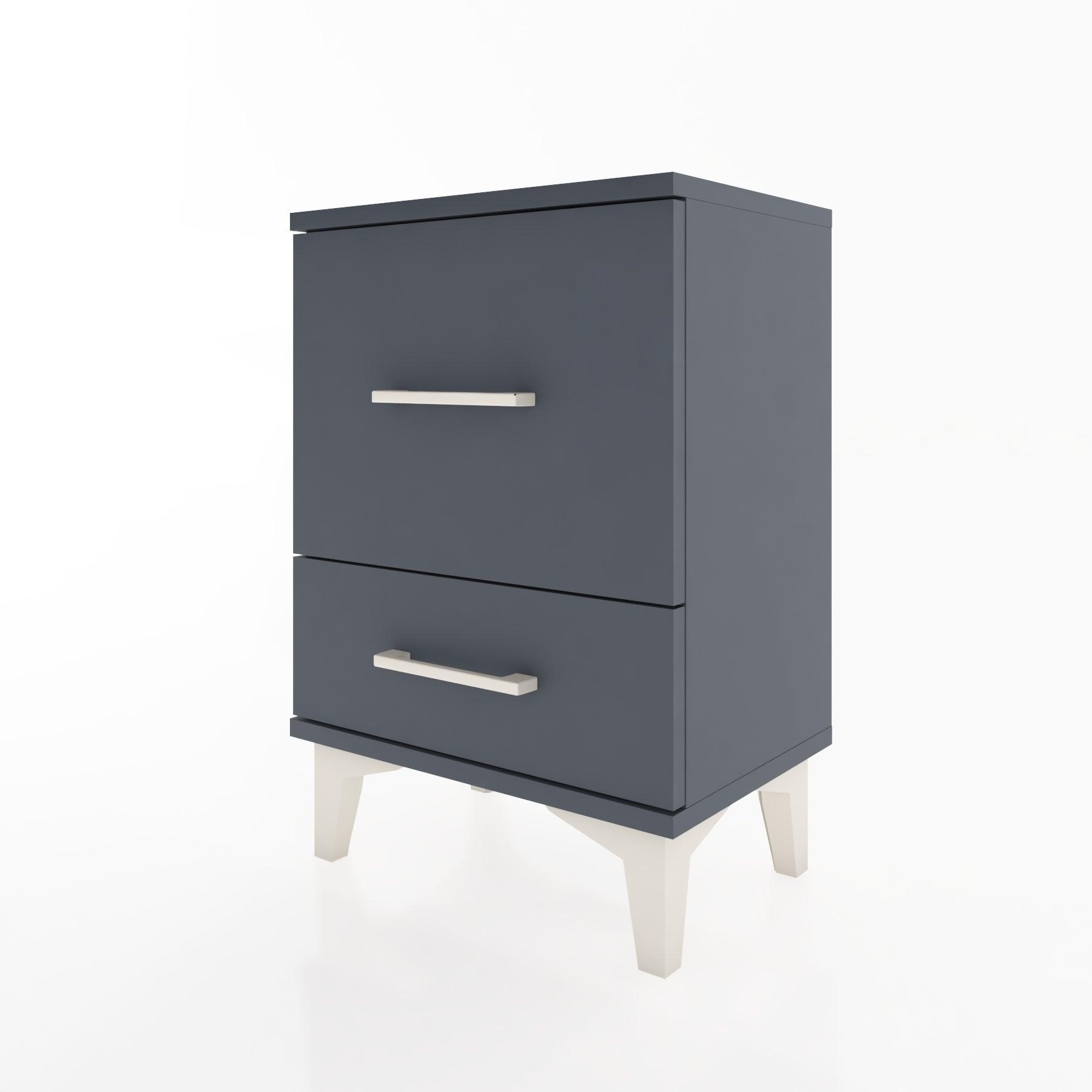 Woodntry Modüler Komodin Büyük ve Küçük Çekmece 44x30x52 cm Antrasit - Woodntry