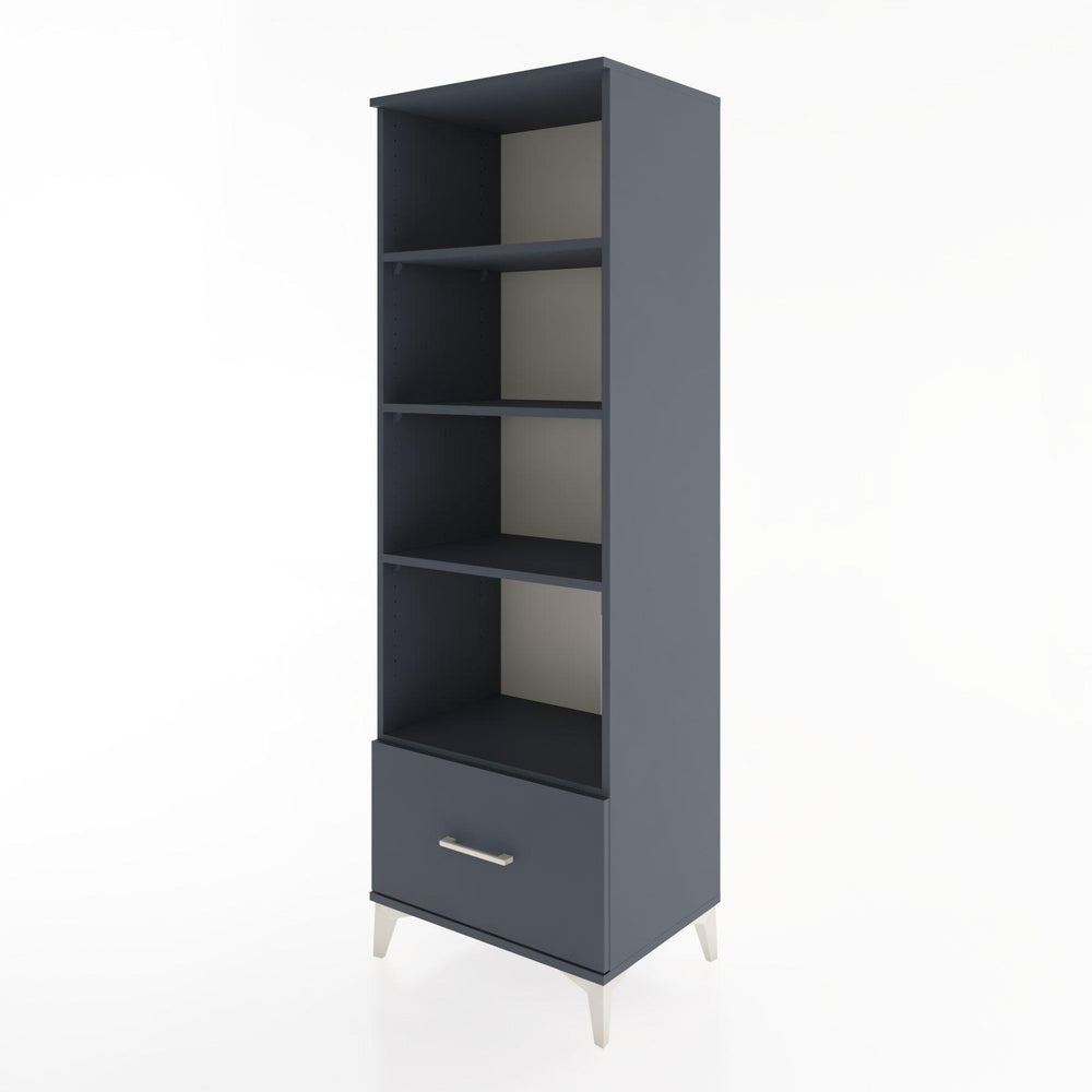 Woodntry Modüler Dolap Antrasit 60x44x170 cm Çekmeceli ve Raflı CR44-2