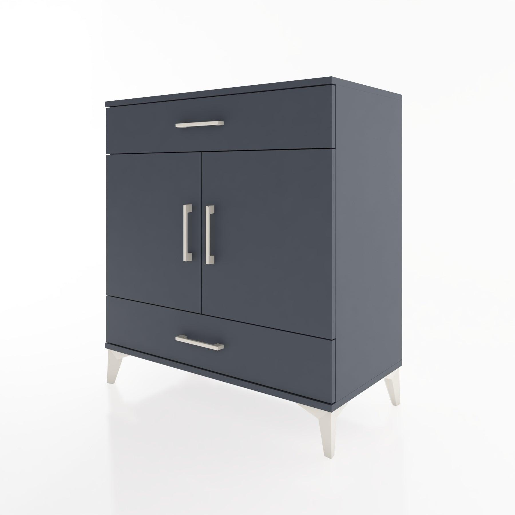 Woodntry Modular Dresser Anthracite 88x44x84 cm with Cover and Drawer KC60-2