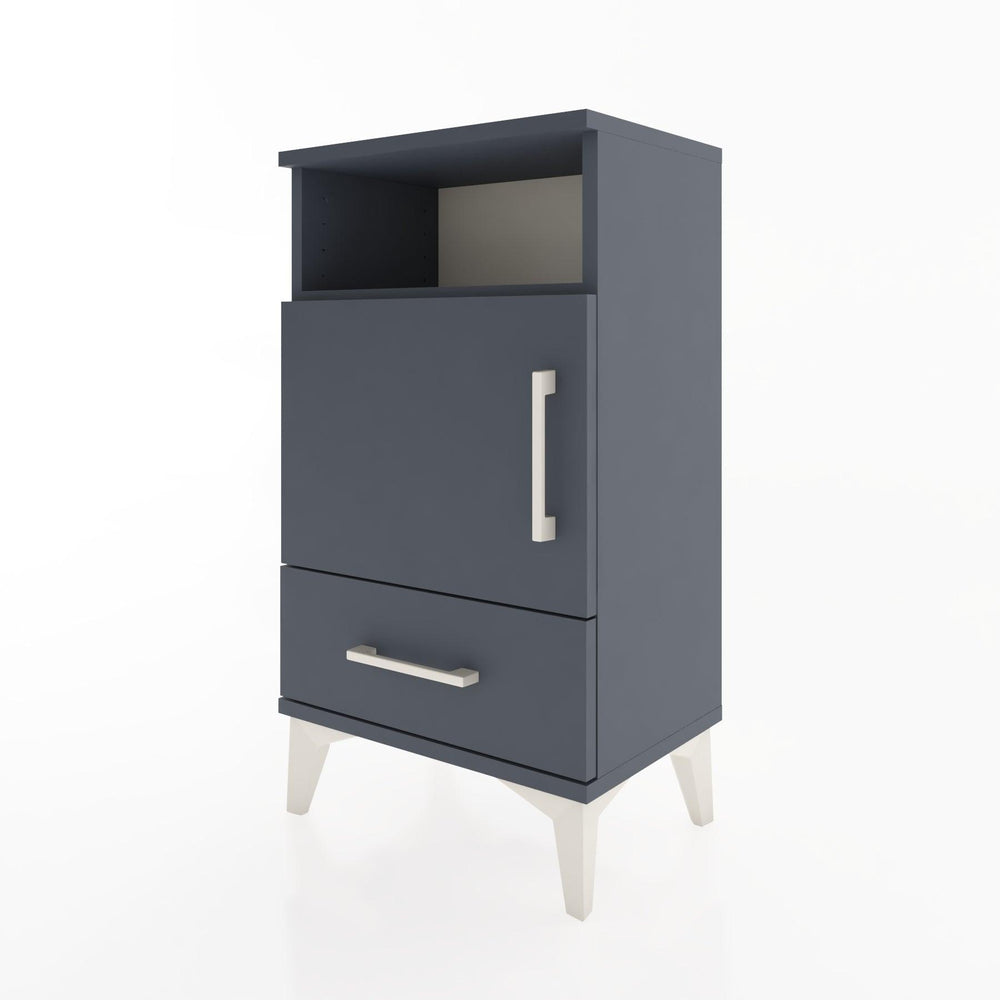 Woodntry Modüler Komodin Raf Kapak Çekmeceli 44x30x68 cm Antrasit - Woodntry