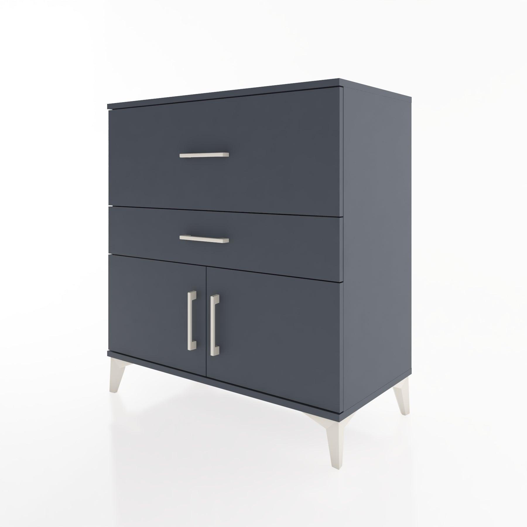 Woodntry Modular Dresser Anthracite 88x44x84 cm with Cover and Drawer KC105-2