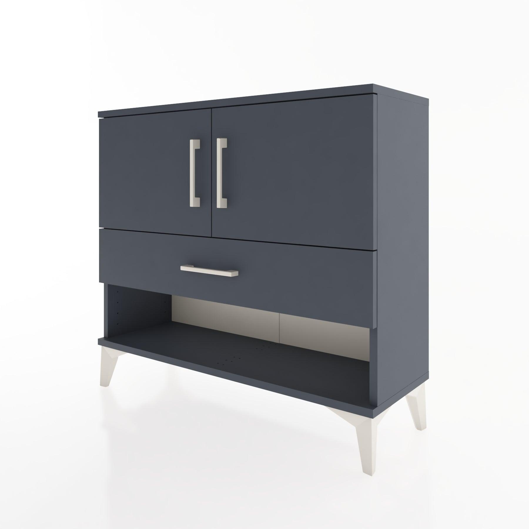 Woodntry Modüler Şifonyer Kapak ve Çekmeceli V4 88x30x68 cm Antrasit - Woodntry