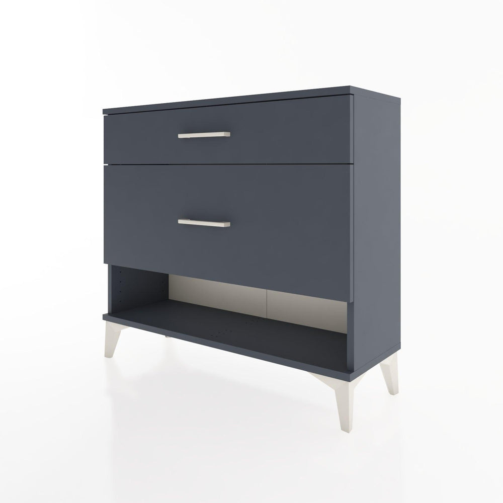 Woodntry Modüler Şifonyer İki Çekmeceli V8 88x30x68 cm Antrasit - Woodntry