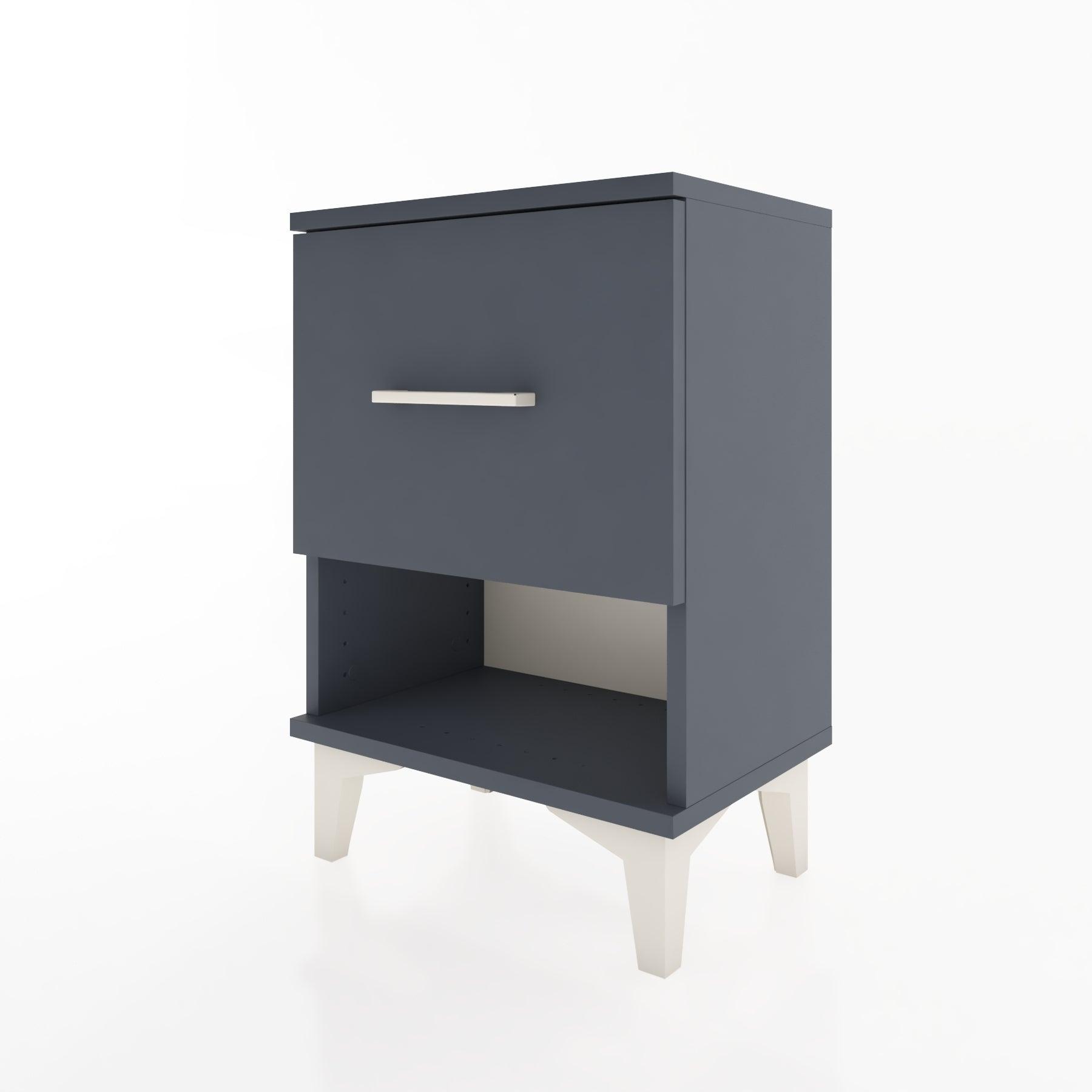 Woodntry Modüler Komodin Tek Çekmece ve Raflı 44x30x52 cm Antrasit - Woodntry