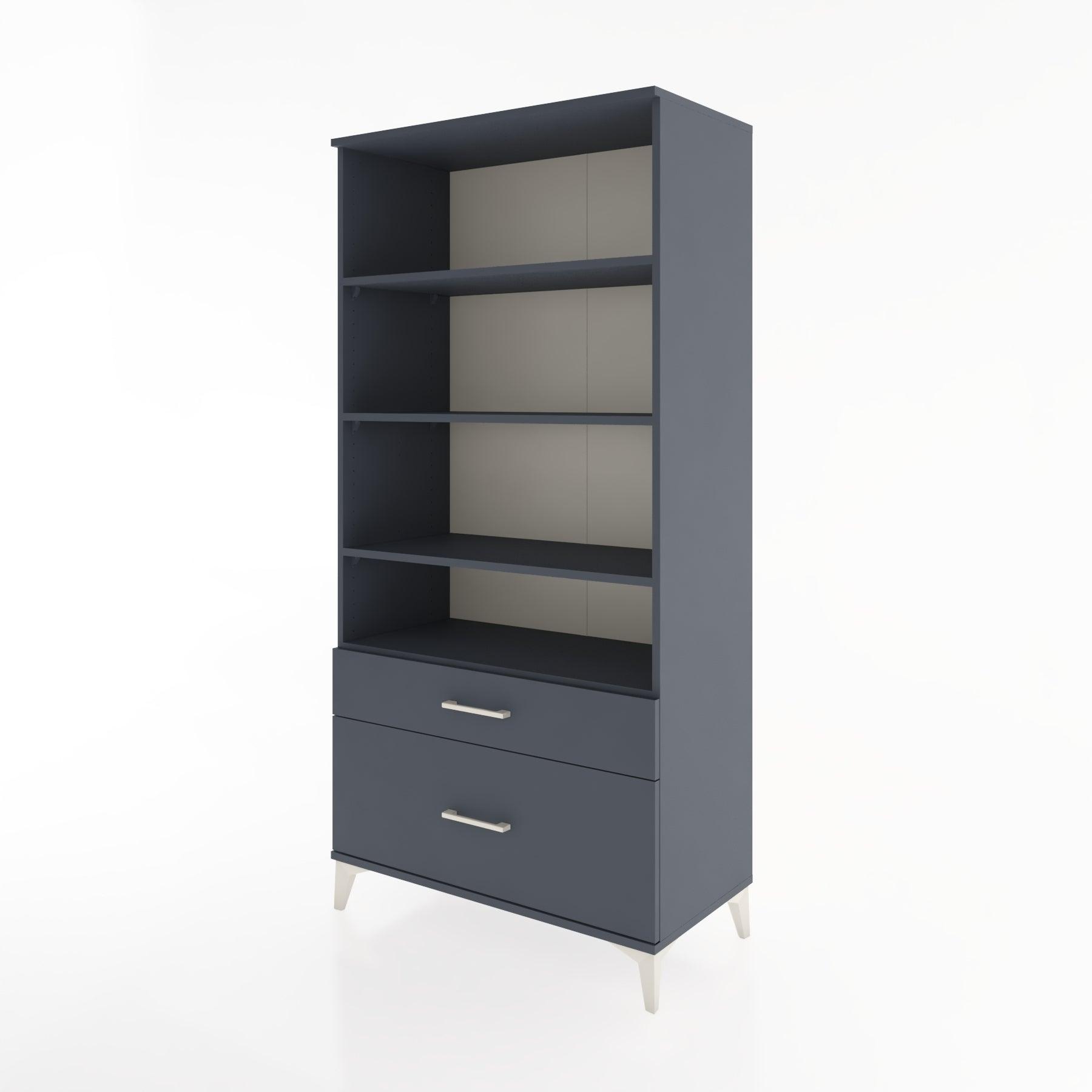Woodntry Modular Cabinet Anthracite 88x44x170 cm with Drawers and Shelves CR43-2