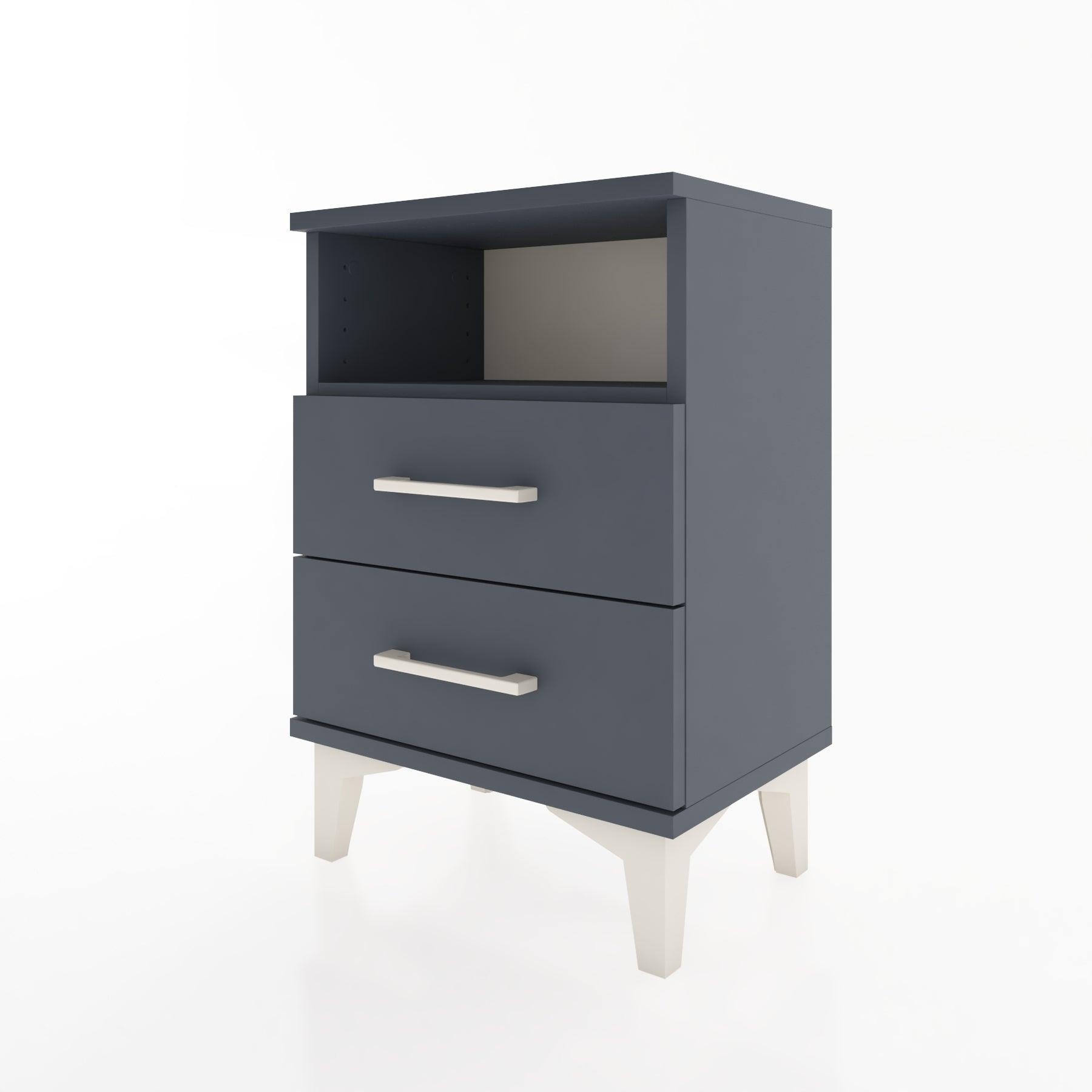 Woodntry Modüler Komodin İki Çekmeceli 44x30x52 cm Antrasit - Woodntry