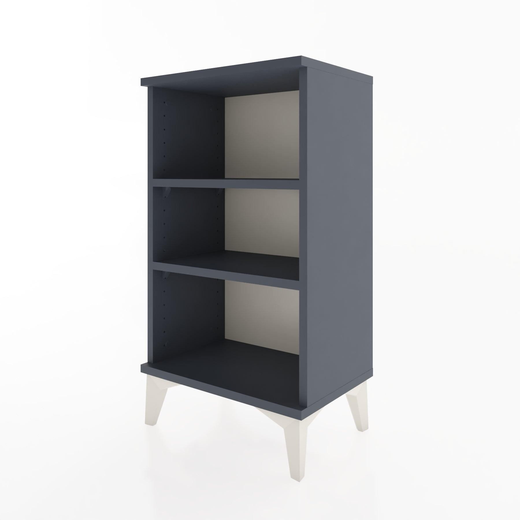 Woodntry Modüler Komodin Üç Raflı 44x30x68 cm Antrasit - Woodntry