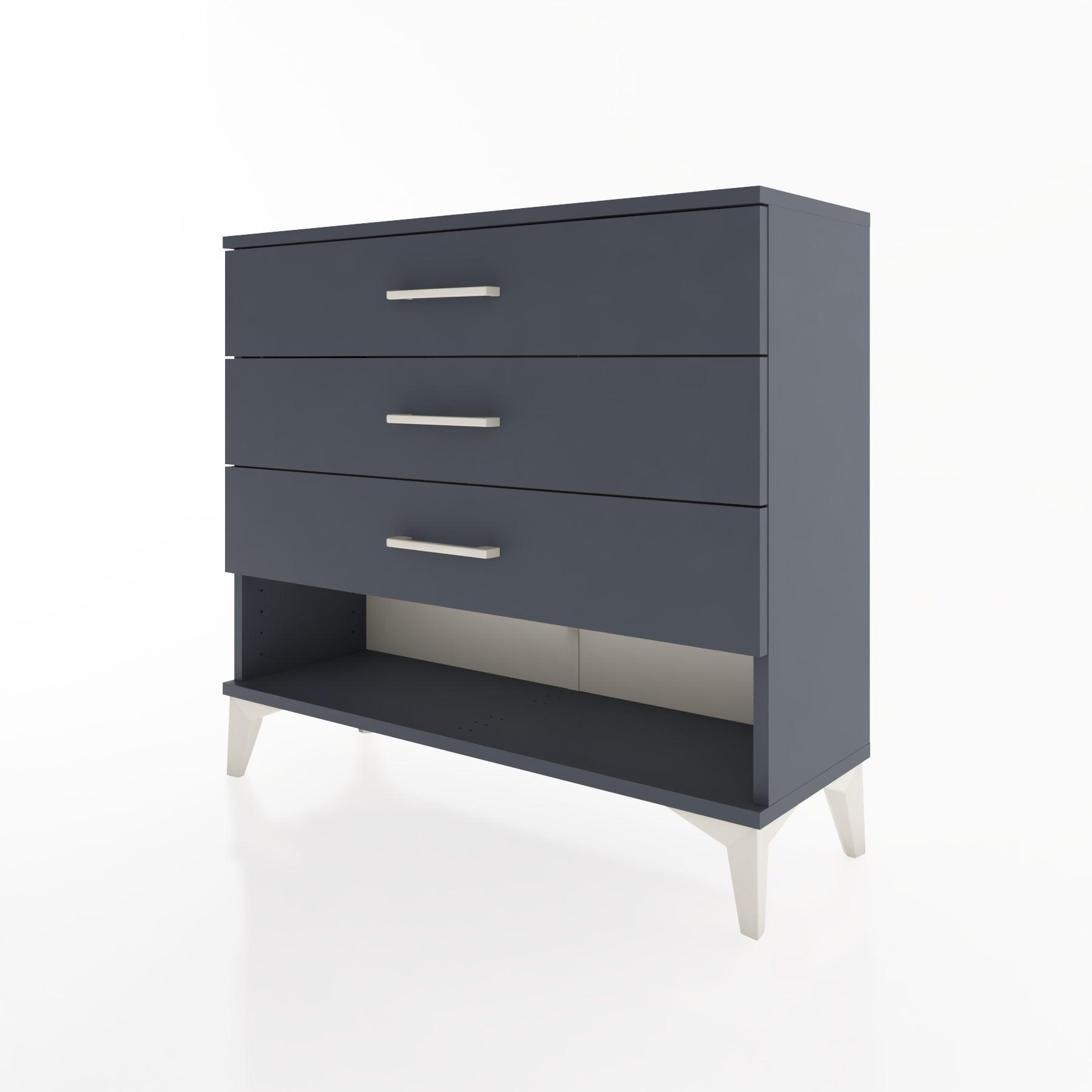 Woodntry Modüler Şifonyer Üç Çekmeceli V1 88x30x68 cm Antrasit - Woodntry