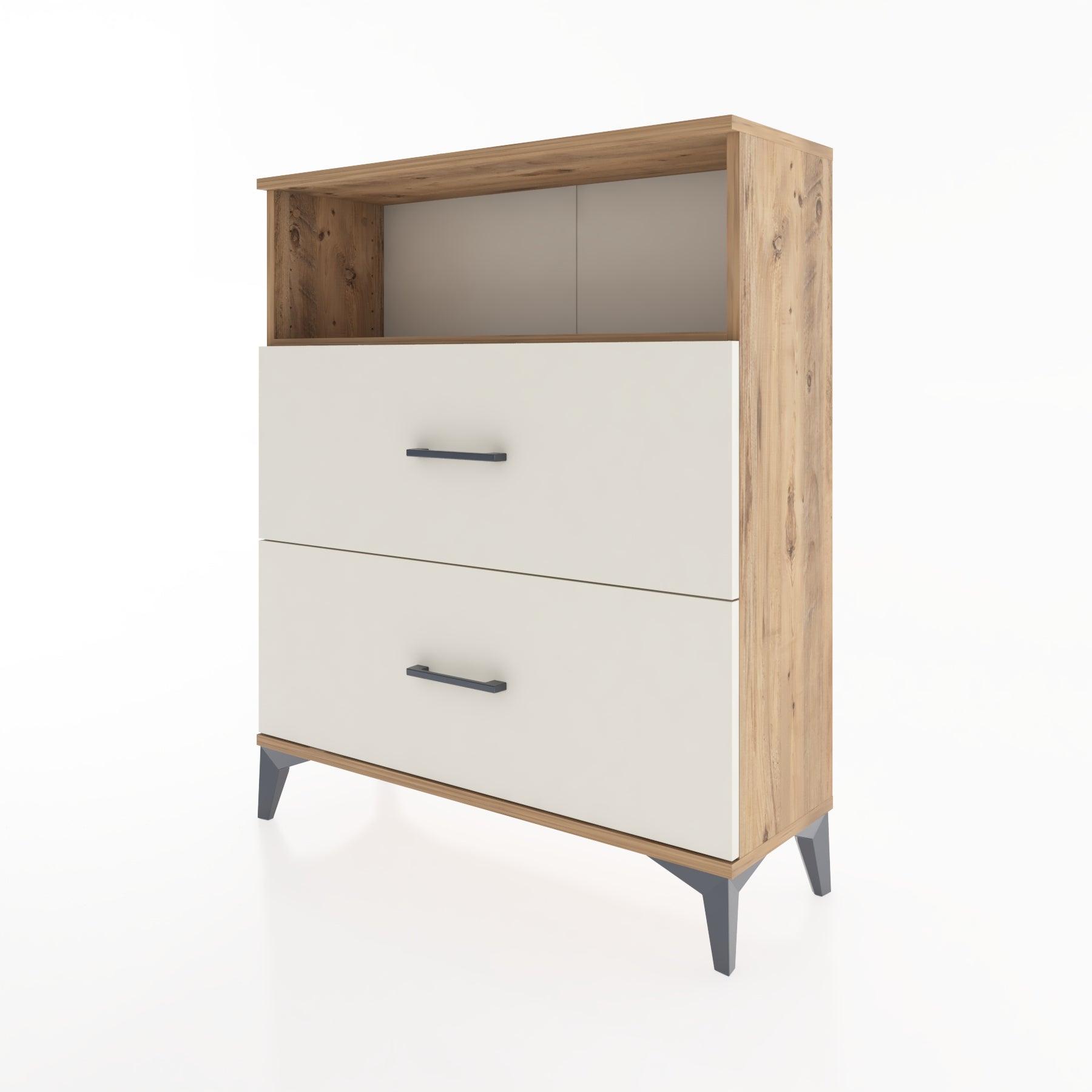 Woodntry Modular Dresser Pine 88x30x94 cm with Drawers and Shelves CR16-3
