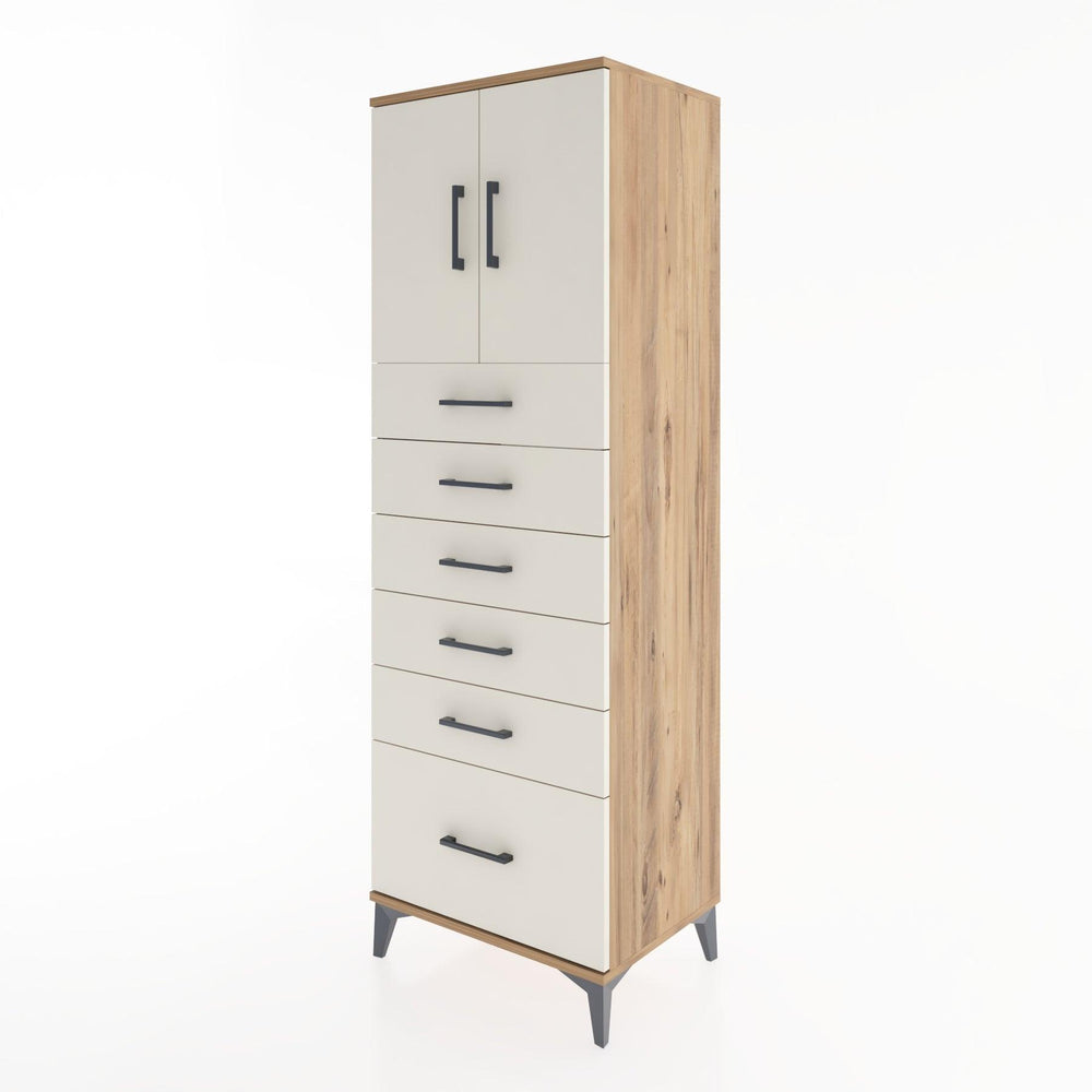 Woodntry Modular Cabinet Pine 60x44x170 cm with Doors and Drawers KC11-3