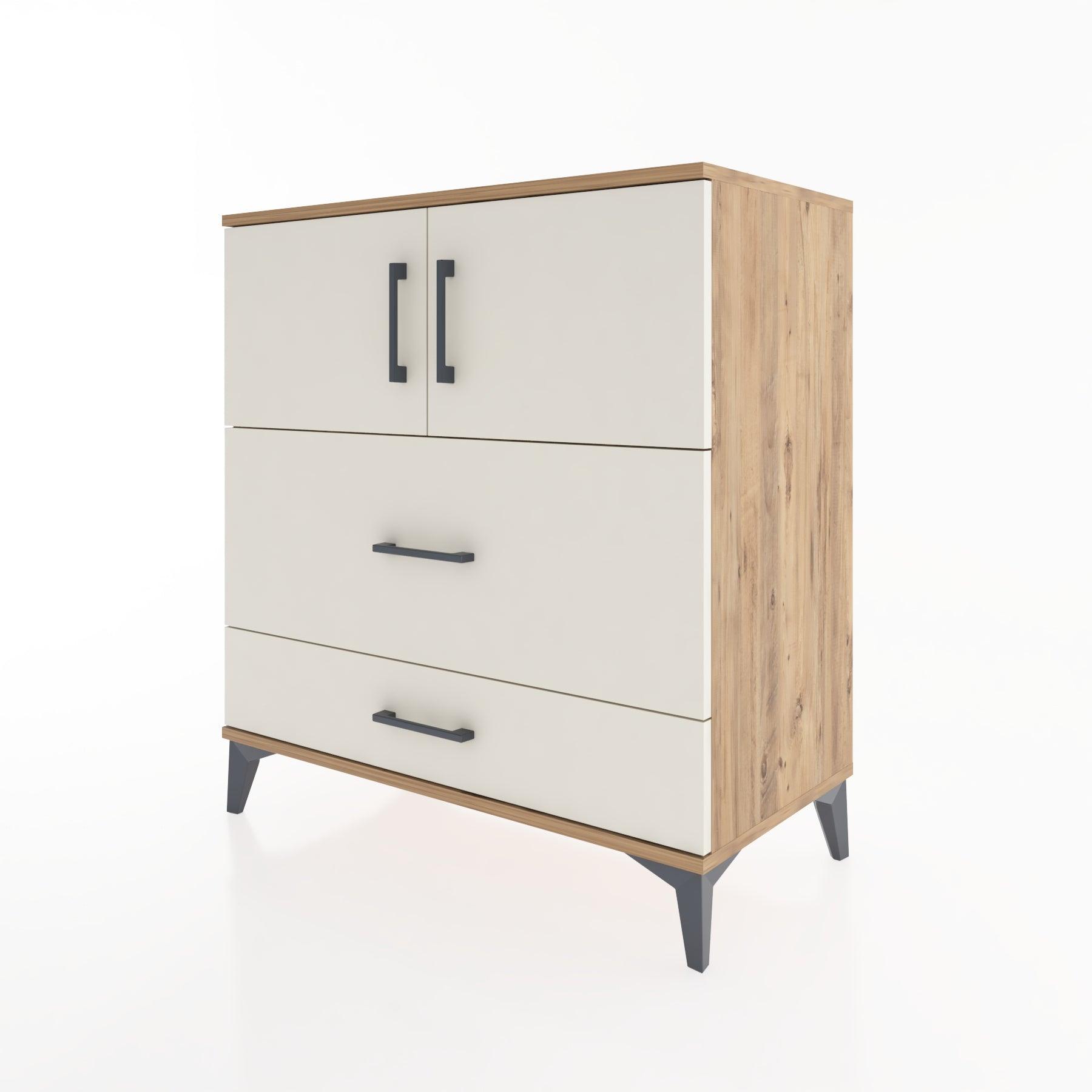 Woodntry Modular Dresser Pine 88x44x84 cm with Cover and Drawer KC113-3