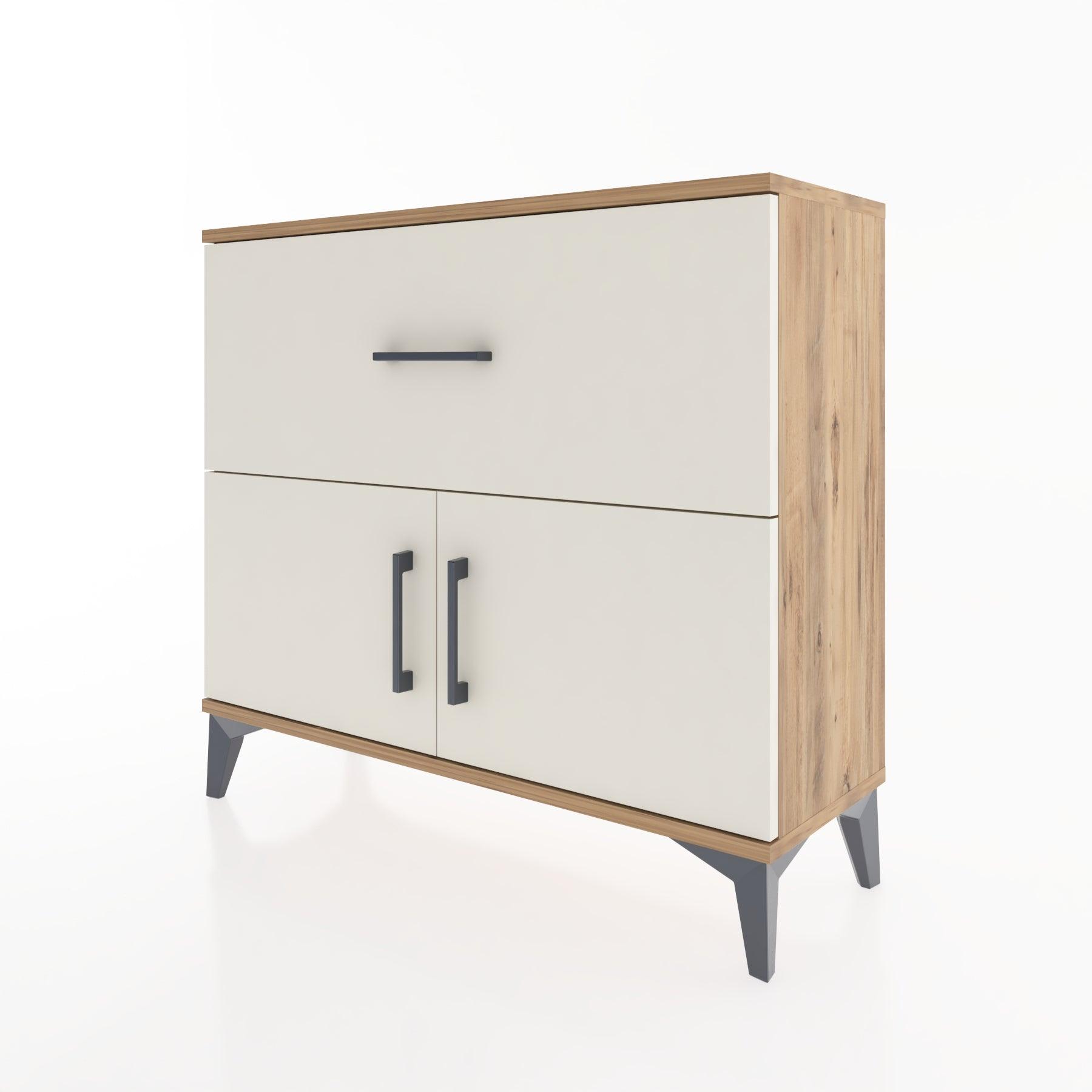 Woodntry Modüler Şifonyer Çekmece ve Kapaklı V2 88x30x68 cm Çam - Woodntry