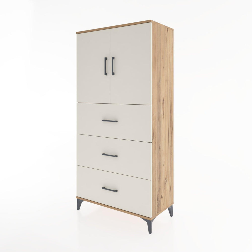 Woodntry Modular Cabinet Pine 88x44x170 cm with Doors and Drawers KC24-3