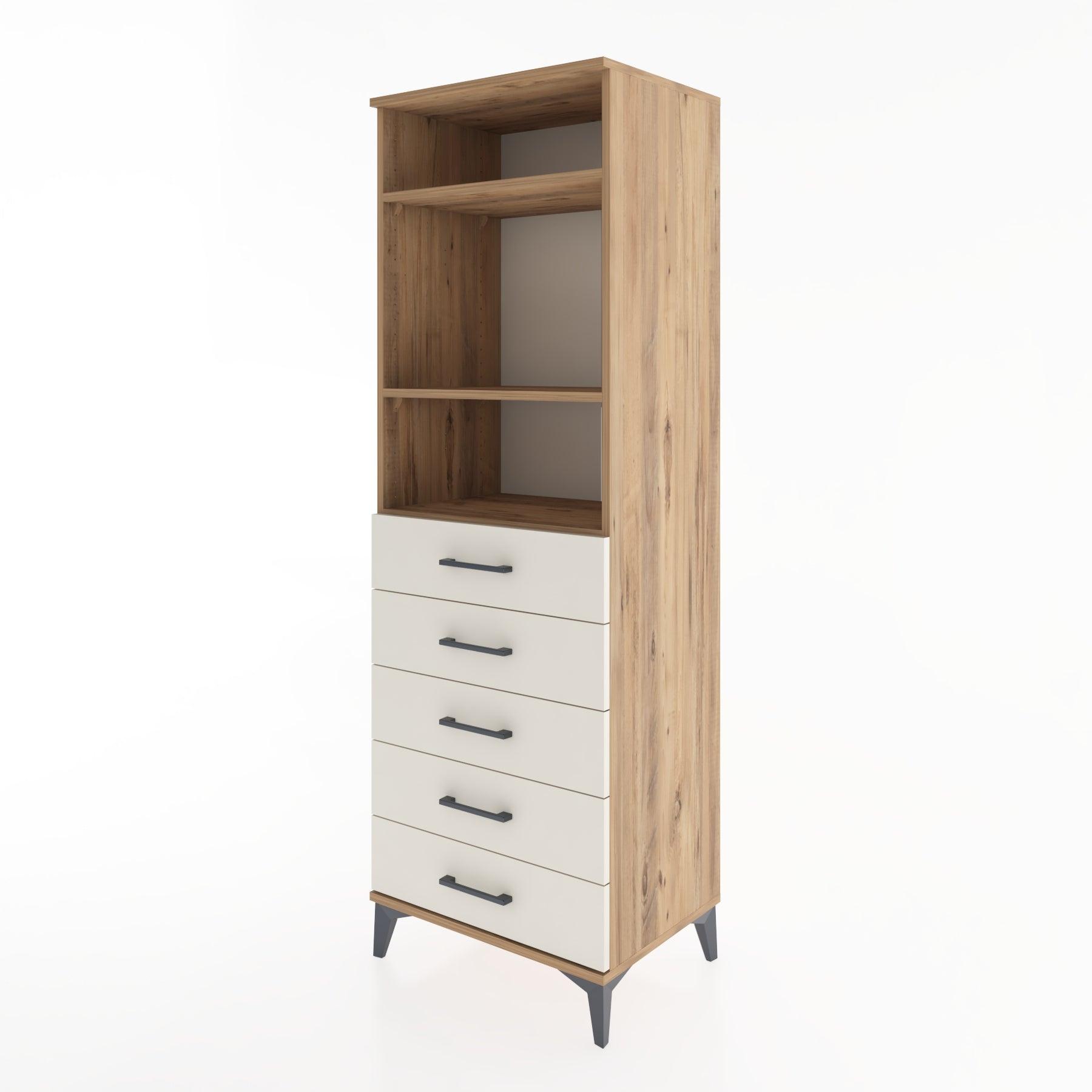 Woodntry Modular Cabinet Pine 60x44x170 cm with Drawers and Shelves CR35-3