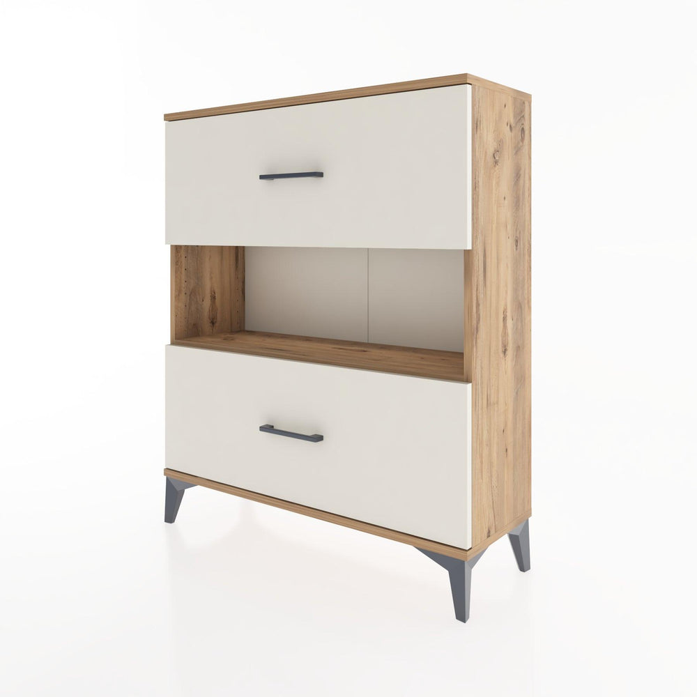 Woodntry Modüler Şifonyer Çam 88x30x94 cm Çekmeceli ve Raflı CR17-3