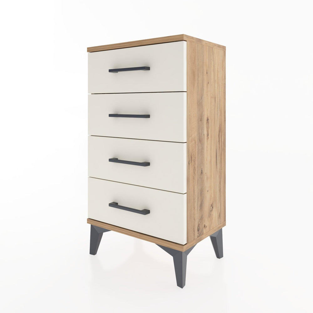 Woodntry Modüler Komodin 4 Çekmeceli 44x30x68 cm Çam - Woodntry