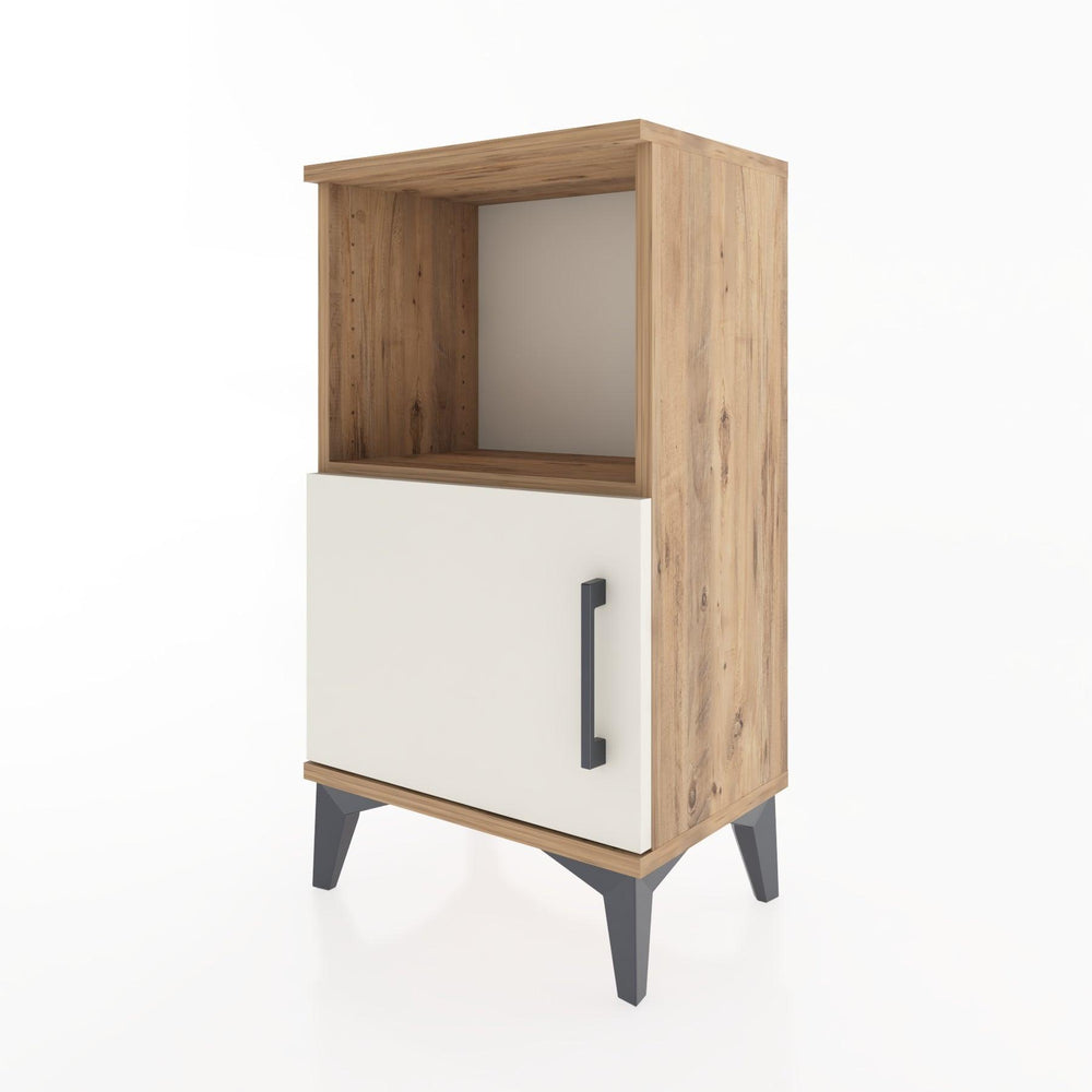 Woodntry Modüler Komodin Raf ve Tek Kapaklı V1 44x30x68 cm Çam - Woodntry