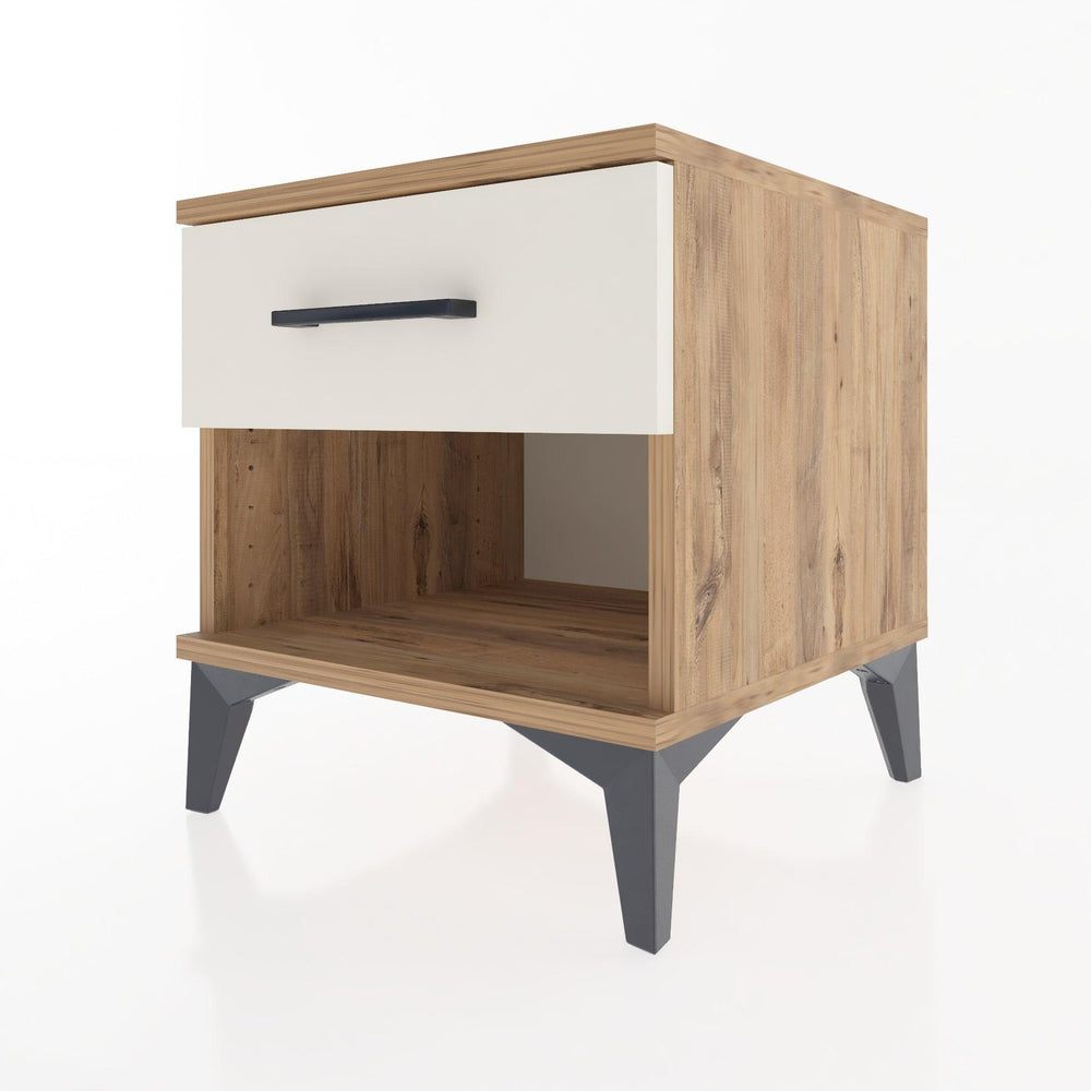 Woodntry Modular Nightstand Pine 44x44x36 cm with Drawers and Shelves CR1-3