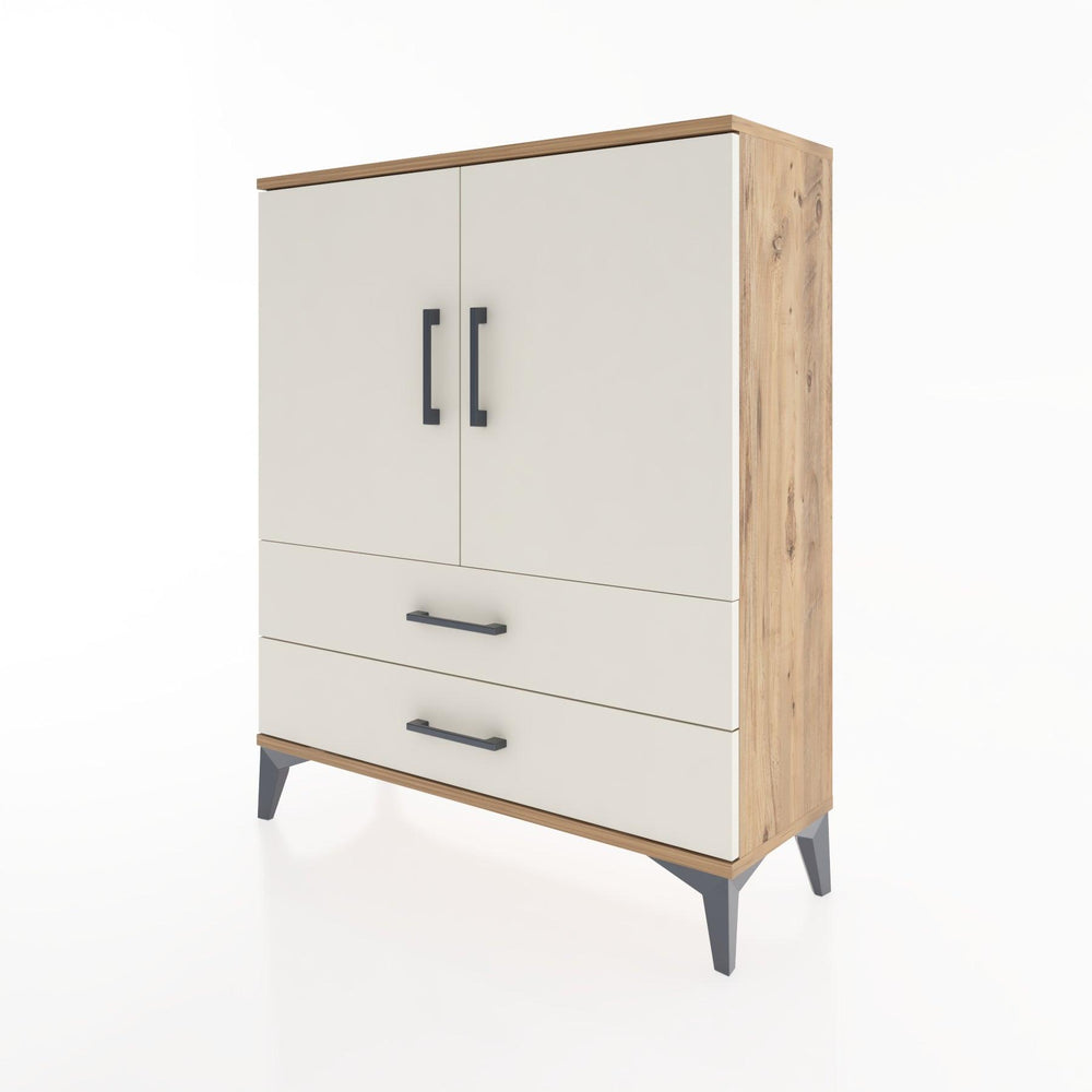 Woodntry Modüler Şifonyer Çam 88x30x94 cm Kapaklı ve Çekmeceli KC6-3