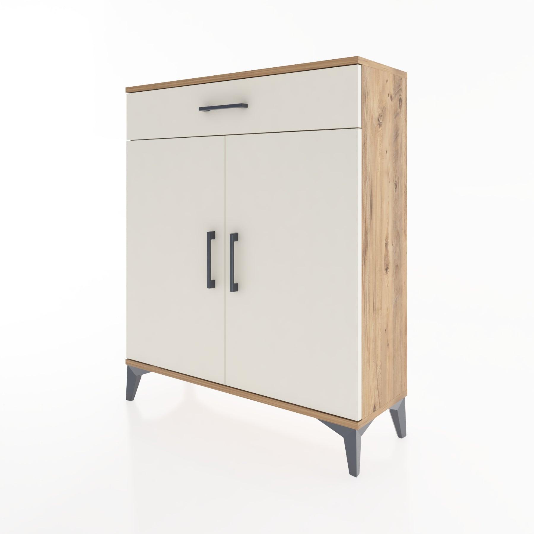 Woodntry Modüler Şifonyer Çam 88x30x94 cm Kapaklı ve Çekmeceli KC1-3