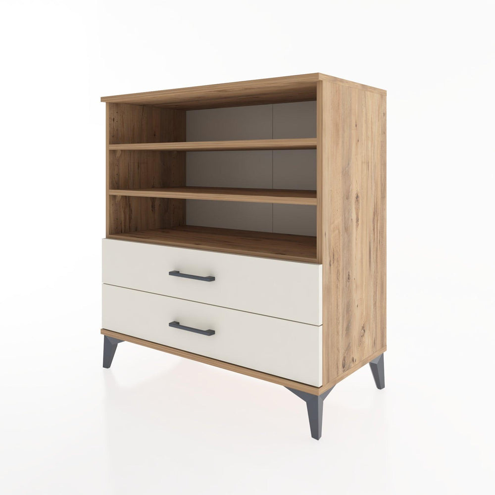 Woodntry Modüler Şifonyer Çam 88x44x84 cm Çekmeceli ve Raflı CR15-3