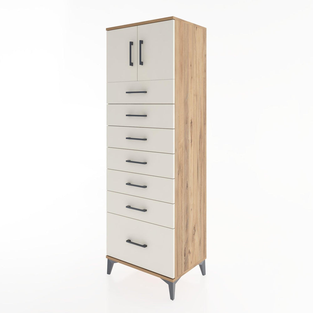 Woodntry Modular Cabinet Pine 60x44x170 cm with Doors and Drawers KC10-3