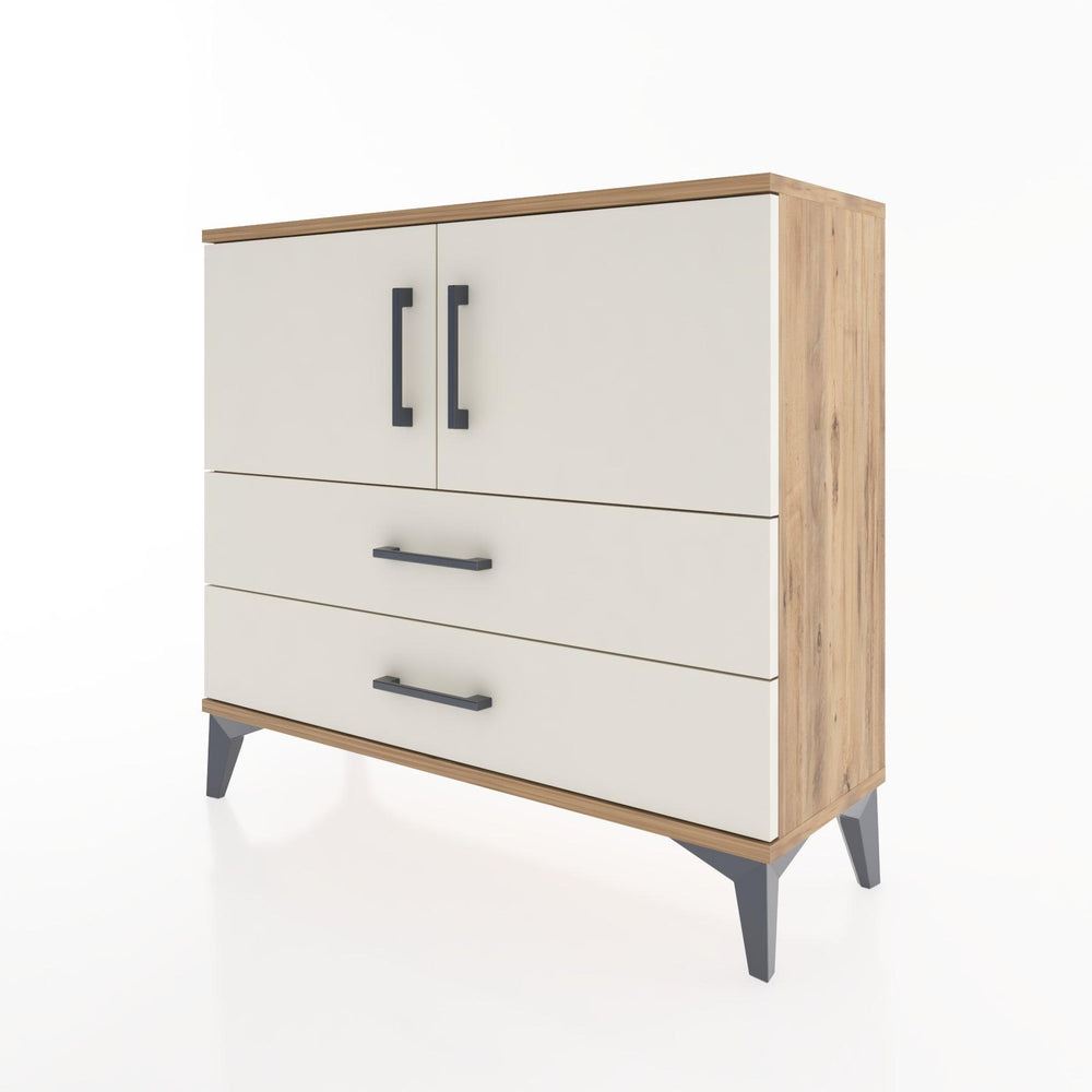 Woodntry Modüler Şifonyer Kapak ve Çekmeceli T1 88x30x94 cm Çam - Woodntry