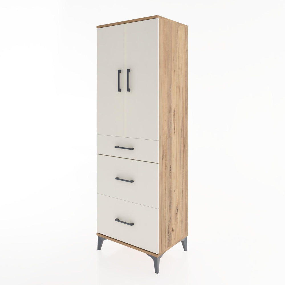 Woodntry Modular Cabinet Pine 60x44x170 cm with Doors and Drawers KC20-3
