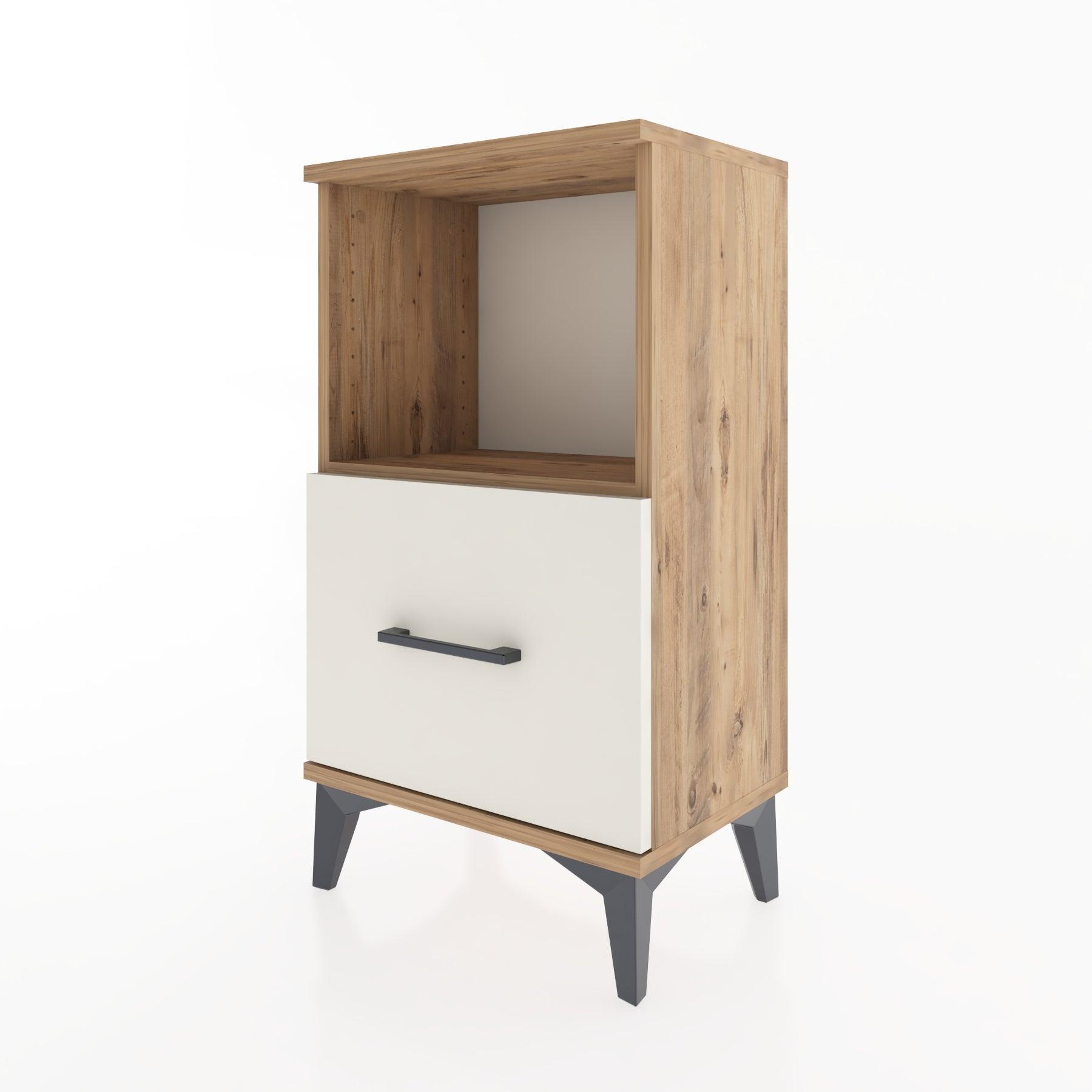 Woodntry Modüler Komodin Tek Çekmece ve Raflı V2 44x30x68 cm Çam - Woodntry