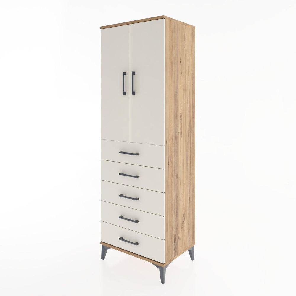 Woodntry Modular Cabinet Pine 60x44x170 cm with Doors and Drawers KC4-3