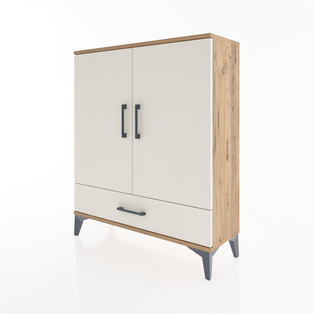 Woodntry Modüler Şifonyer Çam 88x30x94 cm Kapaklı ve Çekmeceli KC2-3