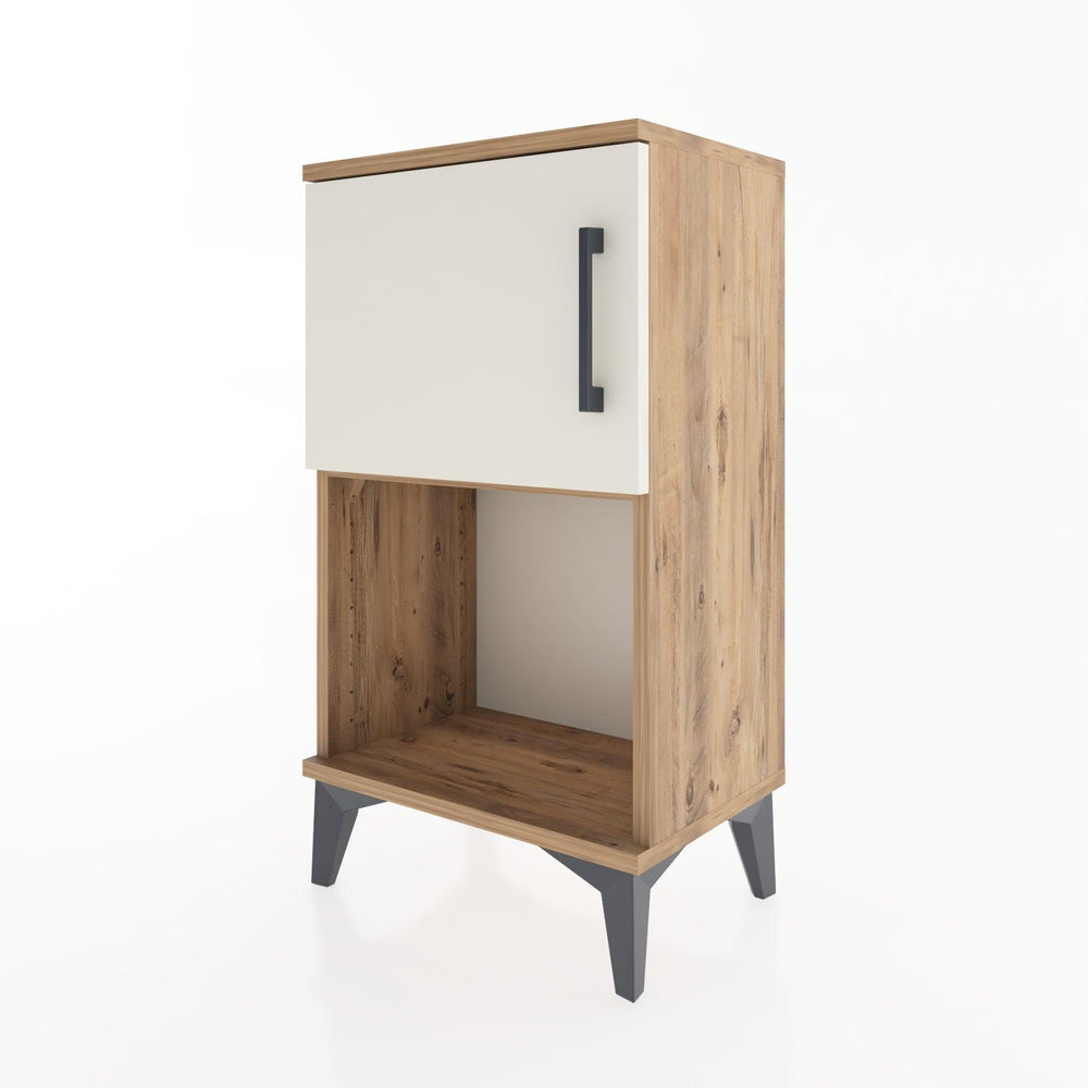 Woodntry Modüler Komodin Raf ve Tek Kapaklı V2 44x30x68 cm Çam - Woodntry