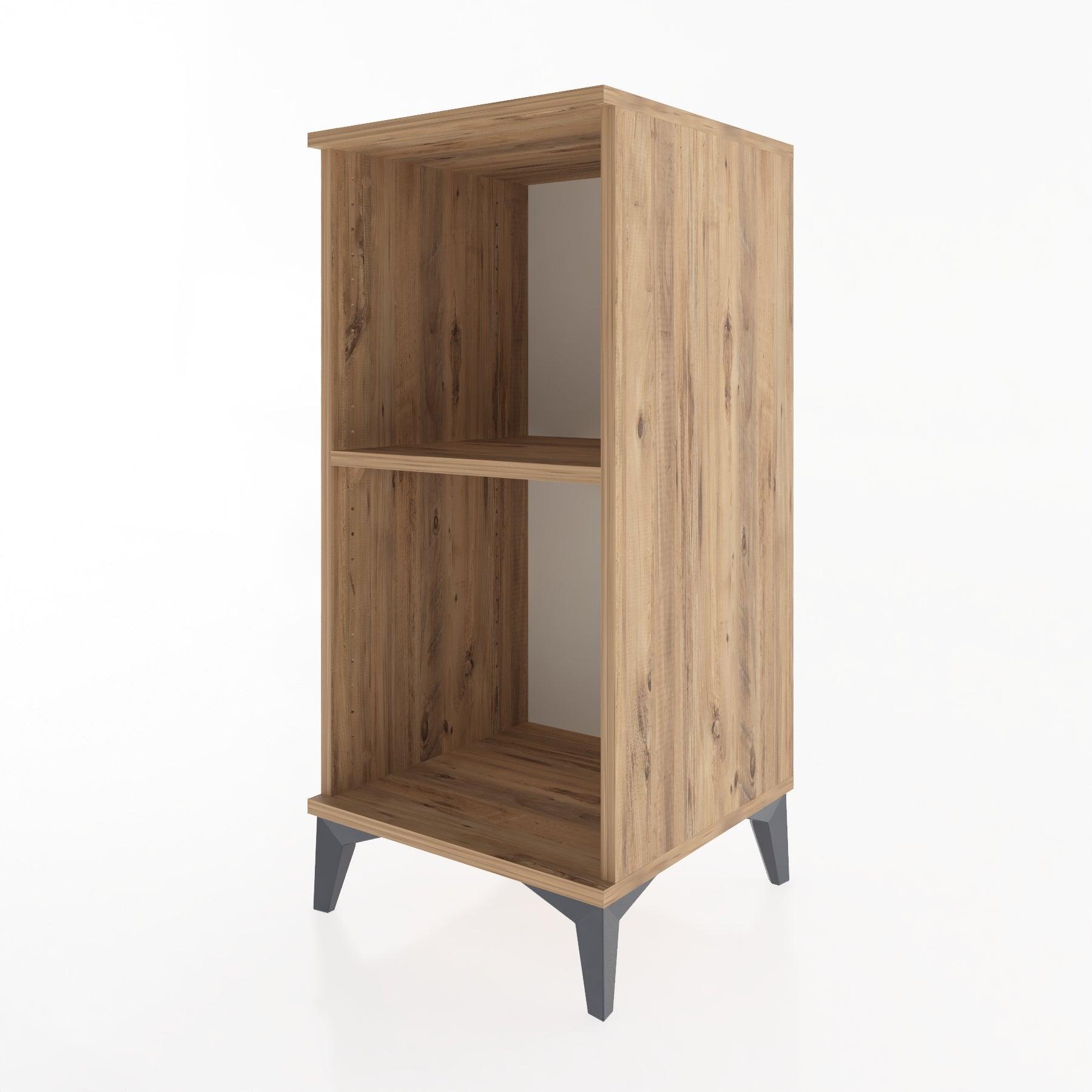 Woodntry Modular Nightstand Pine 44x44x84 cm with Shelf R51-3