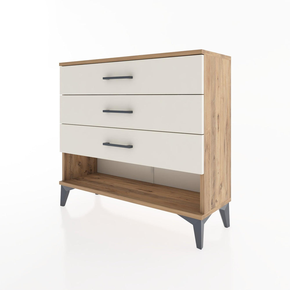 Woodntry Modüler Şifonyer Üç Çekmeceli V1 88x30x68 cm Çam - Woodntry