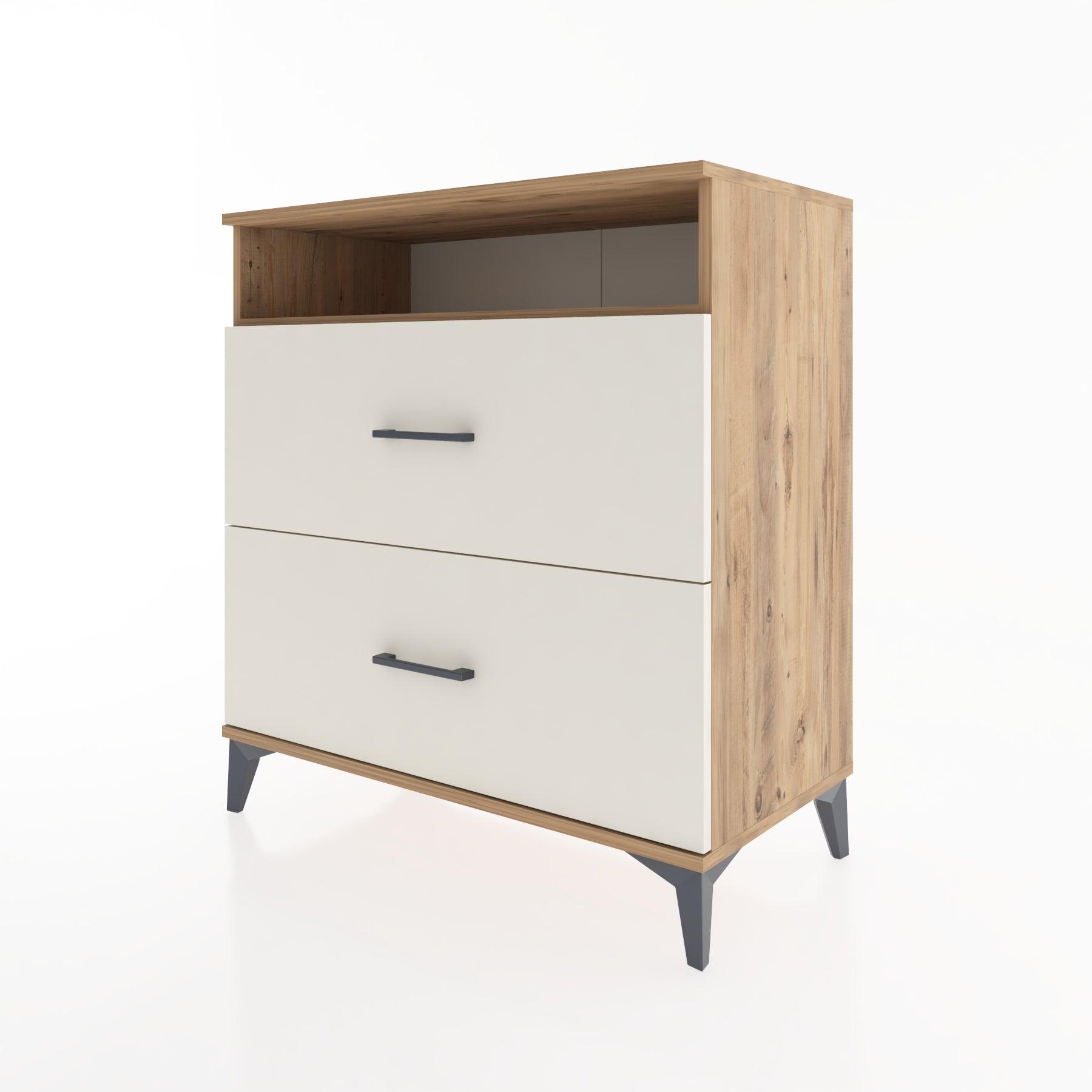 Woodntry Modüler Şifonyer Çam 88x44x84 cm Çekmeceli ve Raflı CR3-3