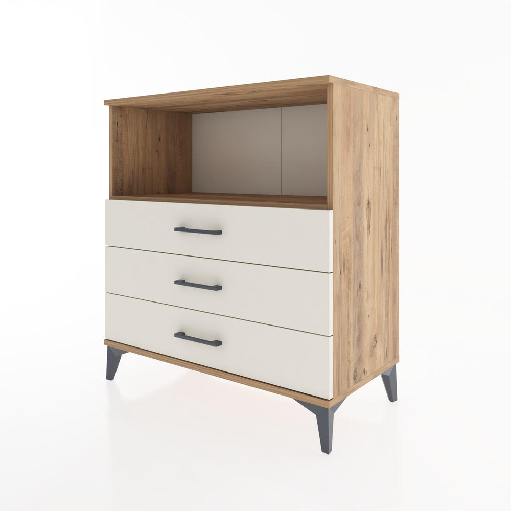 Woodntry Modüler Şifonyer Çam 88x44x84 cm Çekmeceli ve Raflı CR18-3