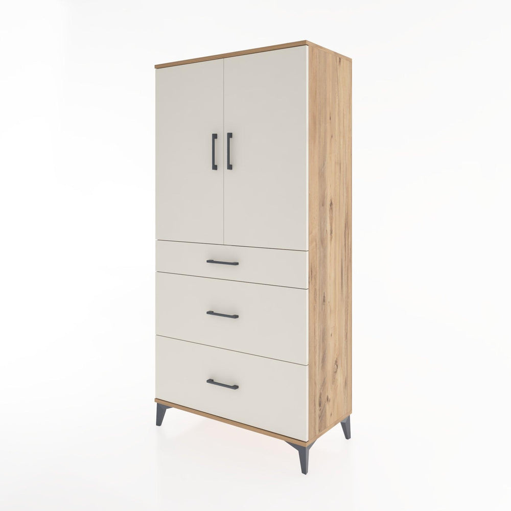 Woodntry Modular Cabinet Pine 88x44x170 cm with Doors and Drawers KC20-3